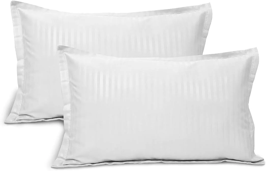 رو بالشی راه راه کینگ سایز لینن والاس، ست 2 عددی - روکش بالش 100% پنبه ارگانیک، مناسب برای مو و پوست، روکش بالش نرم و خنک (50x90 سانتی متر، سفید) رو بالشی راه راه کینگ سایز لینن والاس، ست 2 عددی - روکش بالش 100% پنبه ارگانیک، مناسب برای مو و پوست، روکش بالش نرم و خنک (50x90 سانتی متر، سفید)