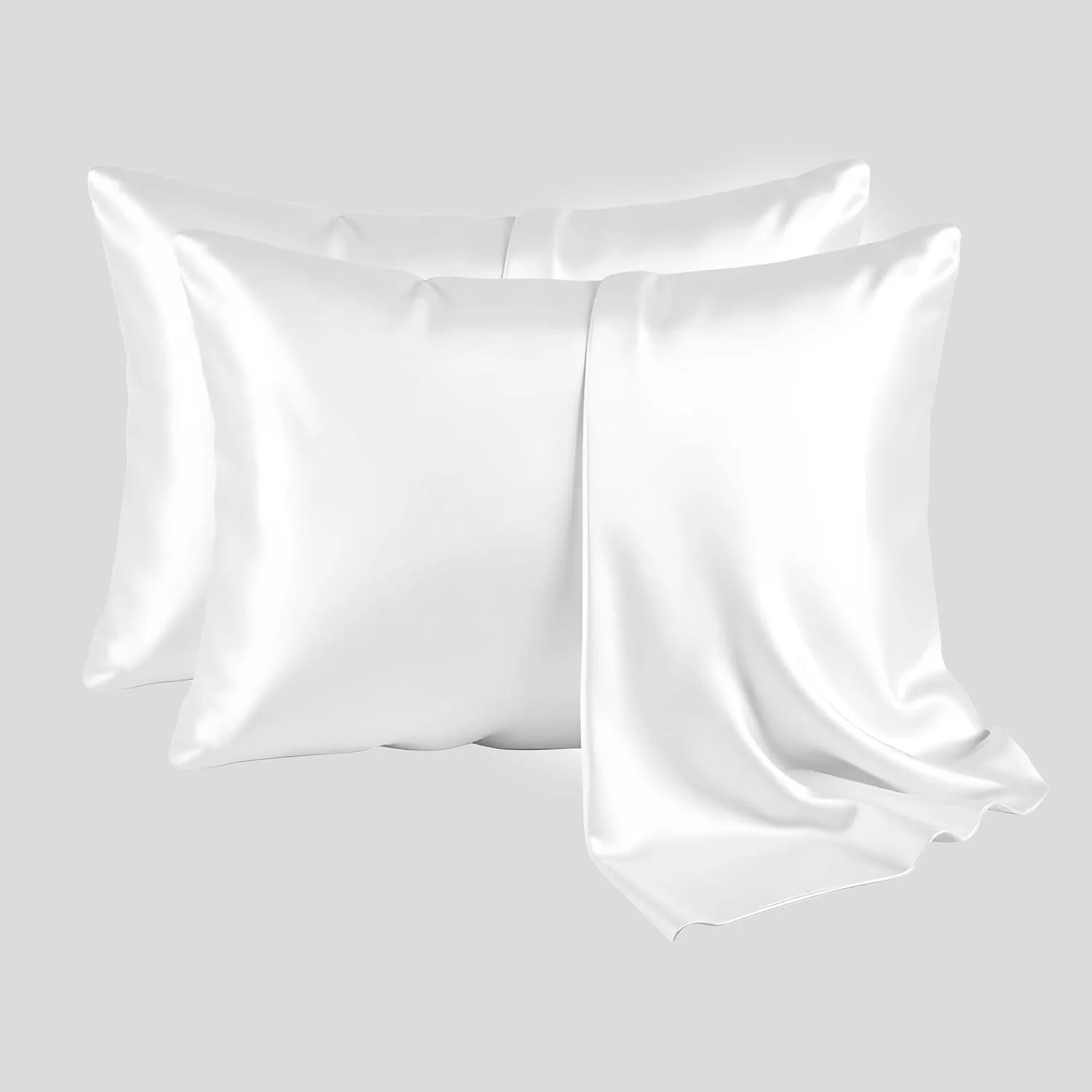 روبالشی ابریشمی LINENWALAS برای مو و پوست، روبالشی ابریشمی ساتن توت سایز کینگ، روکش خنک کننده بالش ضد آکنه، قابل تنفس، روبالشی نرم هدیه برای زنان و مردان (50x90 سانتی متر، سفید) روبالشی ابریشمی LINENWALAS برای مو و پوست، روبالشی ابریشمی ساتن توت سایز کینگ، روکش خنک کننده بالش ضد آکنه، قابل تنفس، روبالشی نرم هدیه برای زنان و مردان (50x90 سانتی متر، سفید)