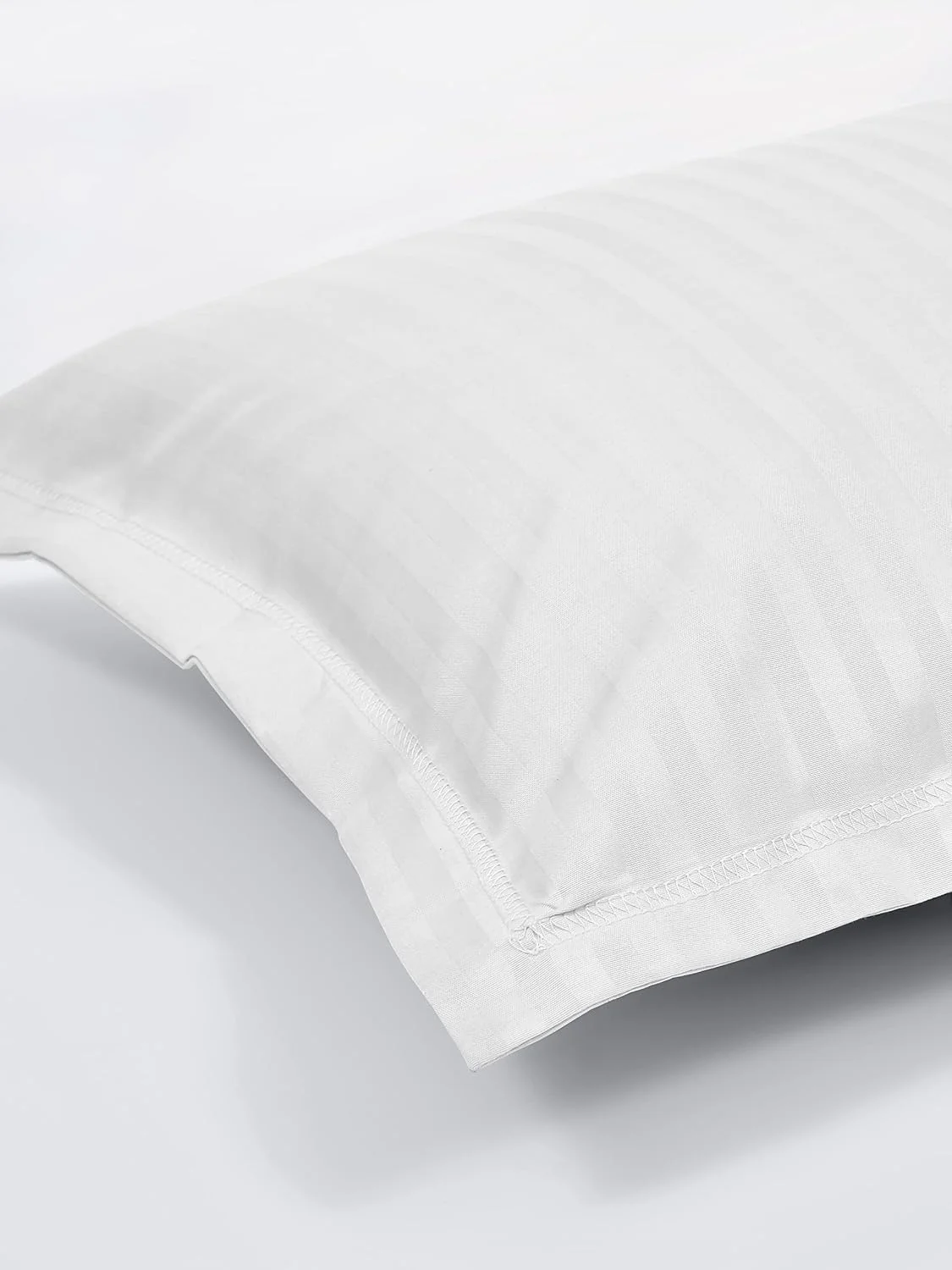 رو بالشی راه راه کینگ سایز لینن والاس، ست 2 عددی - روکش بالش 100% پنبه ارگانیک، مناسب برای مو و پوست، روکش بالش نرم و خنک (50x90 سانتی متر، سفید) رو بالشی راه راه کینگ سایز لینن والاس، ست 2 عددی - روکش بالش 100% پنبه ارگانیک، مناسب برای مو و پوست، روکش بالش نرم و خنک (50x90 سانتی متر، سفید)