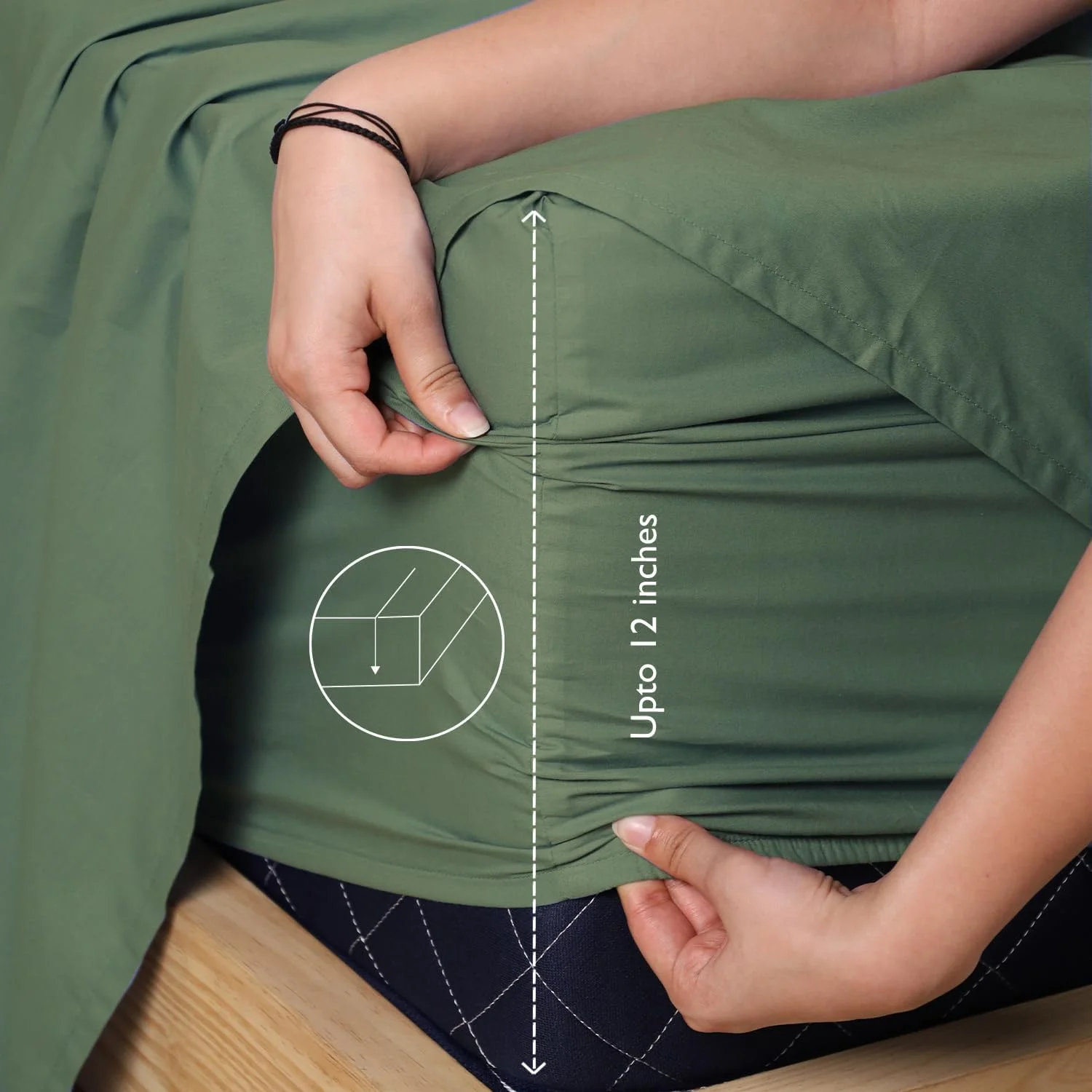 ملحفه کش دار پرکاله لنین والاس مناسب برای تخت دو نفره، ملحفه زیرین با کیفیت نرم هتلی با کش و جیب عمیق (183x183 سانتی متر، سبز آووکادو) ملحفه کش دار پرکاله لنین والاس مناسب برای تخت دو نفره، ملحفه زیرین با کیفیت نرم هتلی با کش و جیب عمیق (183x183 سانتی متر، سبز آووکادو)