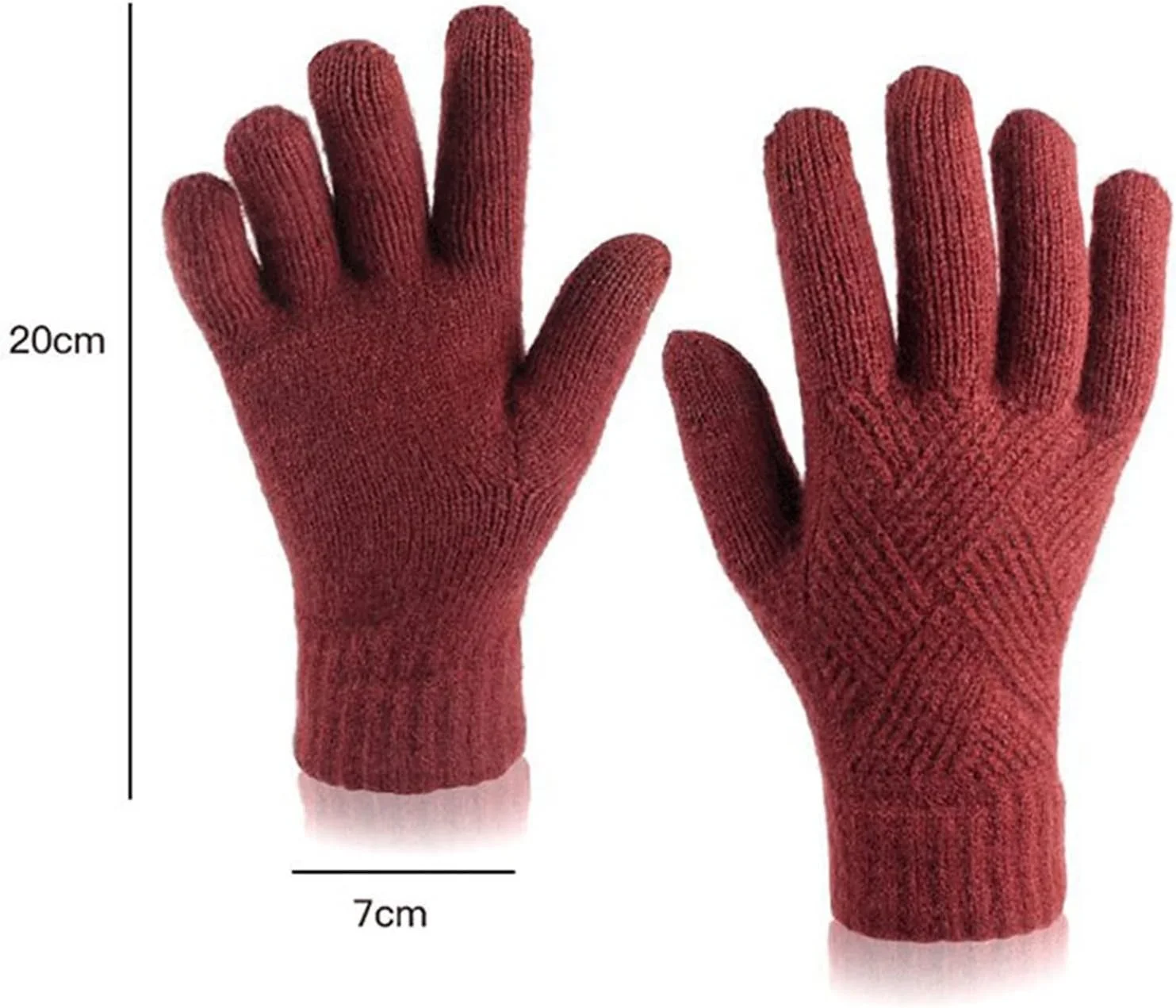 BUYUP Gloves For Women Women's Winter Warm Knit Full Finger Gloves Men's Pure Wool Touch Screen Mittens Ladies Thickened Warm Riding Driving Gloves. (Color : Gray, Size : One Size) BUYUP Gloves For Women Women's Winter Warm Knit Full Finger Gloves Men's Pure Wool Touch Screen Mittens Ladies Thickened Warm Riding Driving Gloves. (Color : Gray, Size : One Size)