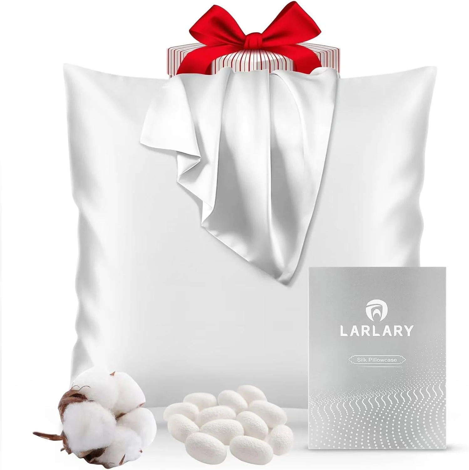 روبالشتی ابریشمی Larlary (80 x 80 سانتی متر، 1 عدد)، 90% ابریشم، 10% پنبه، محافظت از مو، محافظت از پوست، بهبود خواب (سفید) (سفید-80 x 80 سانتی متر (1 عدد)) روبالشتی ابریشمی Larlary (80 x 80 سانتی متر، 1 عدد)، 90% ابریشم، 10% پنبه، محافظت از مو، محافظت از پوست، بهبود خواب (سفید) (سفید-80 x 80 سانتی متر (1 عدد))