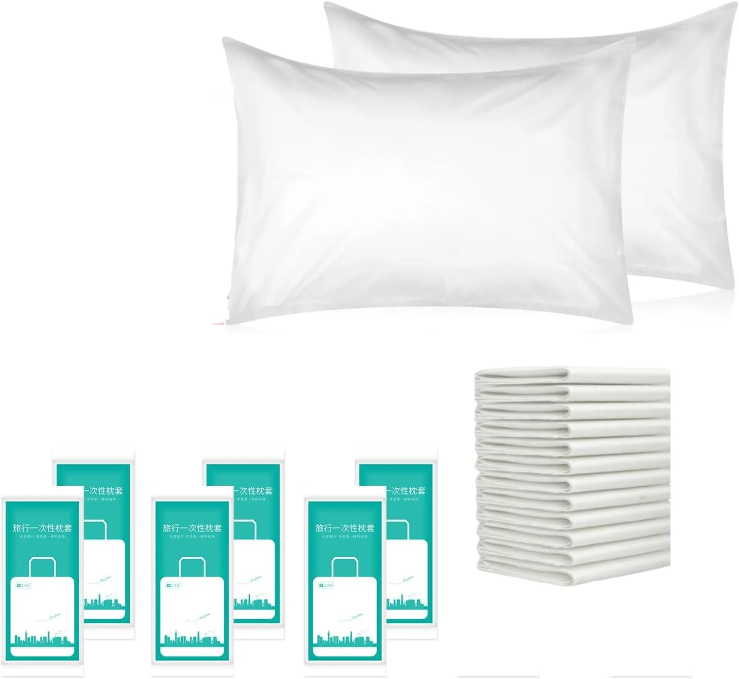 روکش بالش یکبار مصرف KOWVOWZ، 10 عددی، روکش بالش، پارچه نبافته یکبار مصرف قابل حمل برای مسافرت های کاری ملزومات هتل روکش بالش یکبار مصرف KOWVOWZ، 10 عددی، روکش بالش، پارچه نبافته یکبار مصرف قابل حمل برای مسافرت های کاری ملزومات هتل