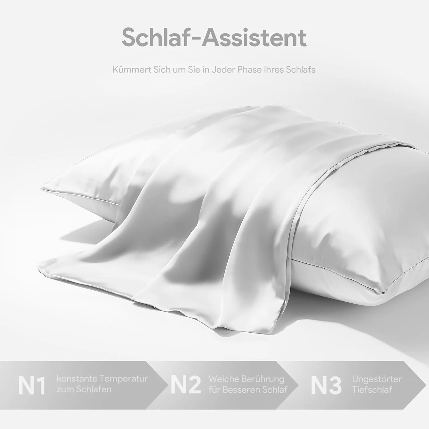 روبالشتی ابریشمی Larlary (80 x 80 سانتی متر، 1 عدد)، 90% ابریشم، 10% پنبه، محافظت از مو، محافظت از پوست، بهبود خواب (سفید) (سفید-80 x 80 سانتی متر (1 عدد)) روبالشتی ابریشمی Larlary (80 x 80 سانتی متر، 1 عدد)، 90% ابریشم، 10% پنبه، محافظت از مو، محافظت از پوست، بهبود خواب (سفید) (سفید-80 x 80 سانتی متر (1 عدد))