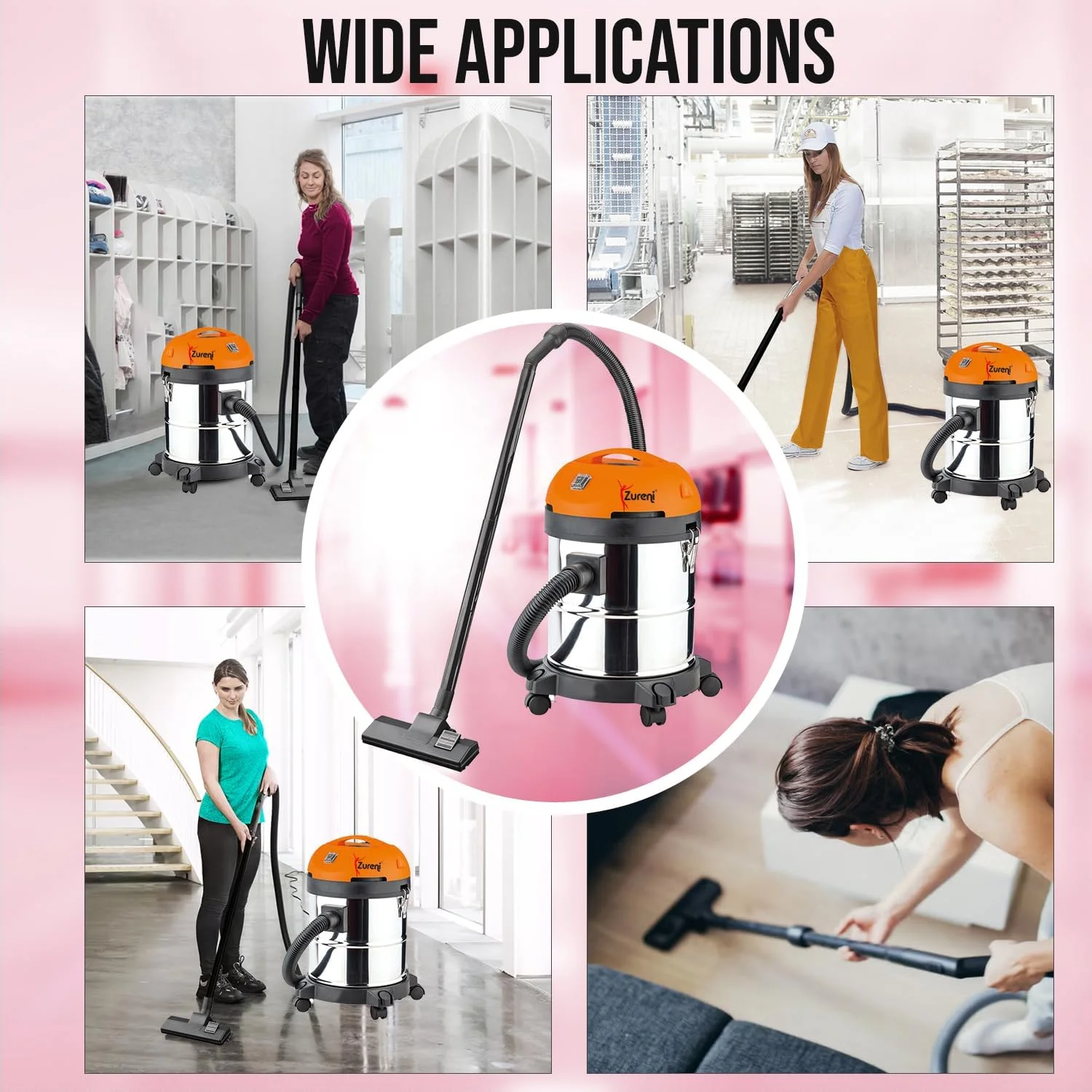 جاروبرقی آب و خاک زورنی 20 لیتری با مخزن استیل ضد زنگ، مکش و دمنده قدرتمند، جاروبرقی سطلی پرقدرت برای نظافت منزل و محل کار جاروبرقی آب و خاک زورنی 20 لیتری با مخزن استیل ضد زنگ، مکش و دمنده قدرتمند، جاروبرقی سطلی پرقدرت برای نظافت منزل و محل کار