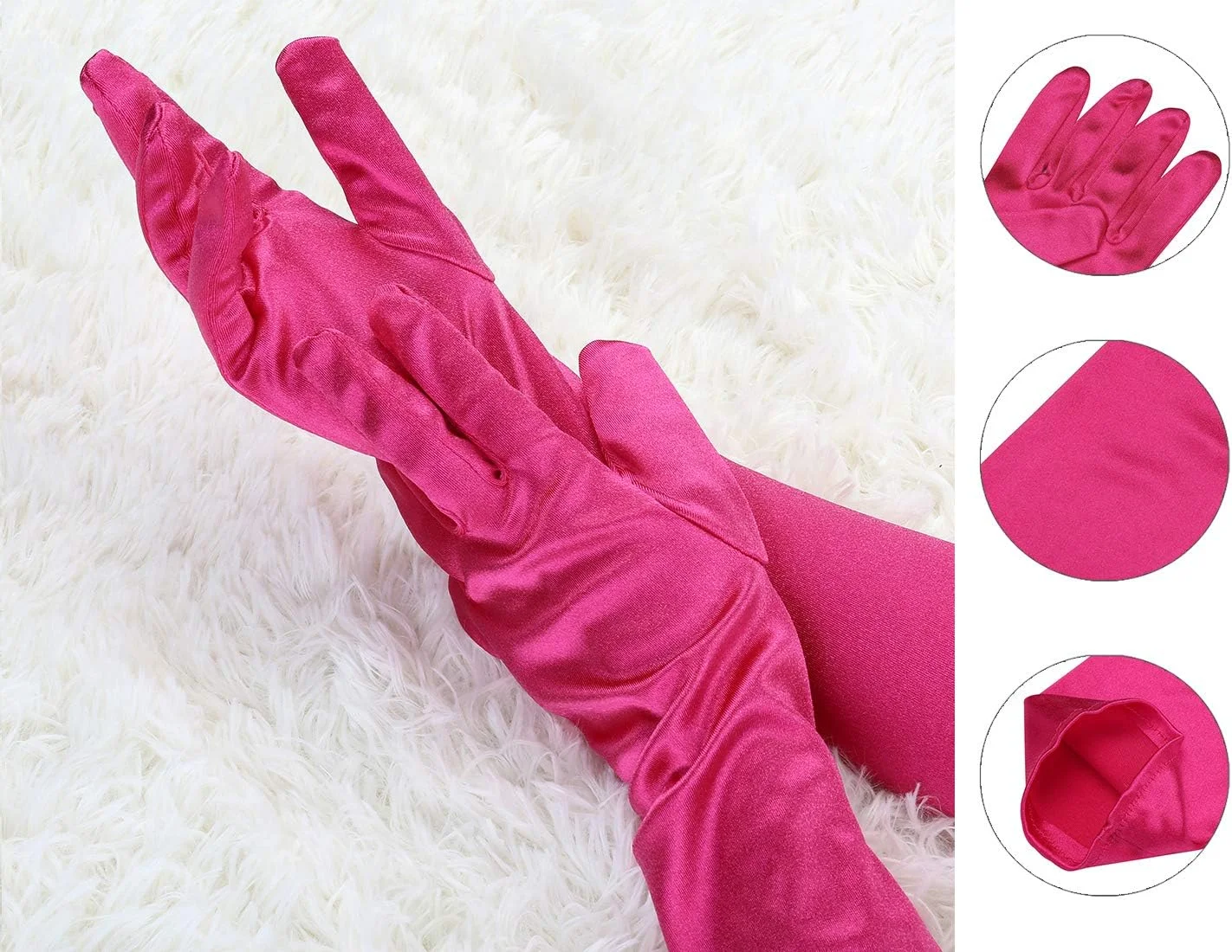 دستکش های بلند زنانه Allegra K، دستکش های کامل انگشتی مهمانی شبانه به سبک دهه 1920، دستکش اپرای شیک