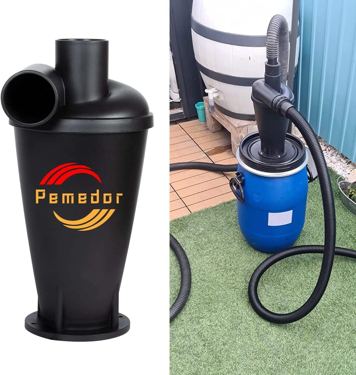 TOOLAE - گردگیر سیکلون گرد و غبار مشکی، نسل سوم توربو شارژ، جاروبرقی صنعتی خانگی با پایه فلنج (سفید) TOOLAE - گردگیر سیکلون گرد و غبار مشکی، نسل سوم توربو شارژ، جاروبرقی صنعتی خانگی با پایه فلنج (سفید)