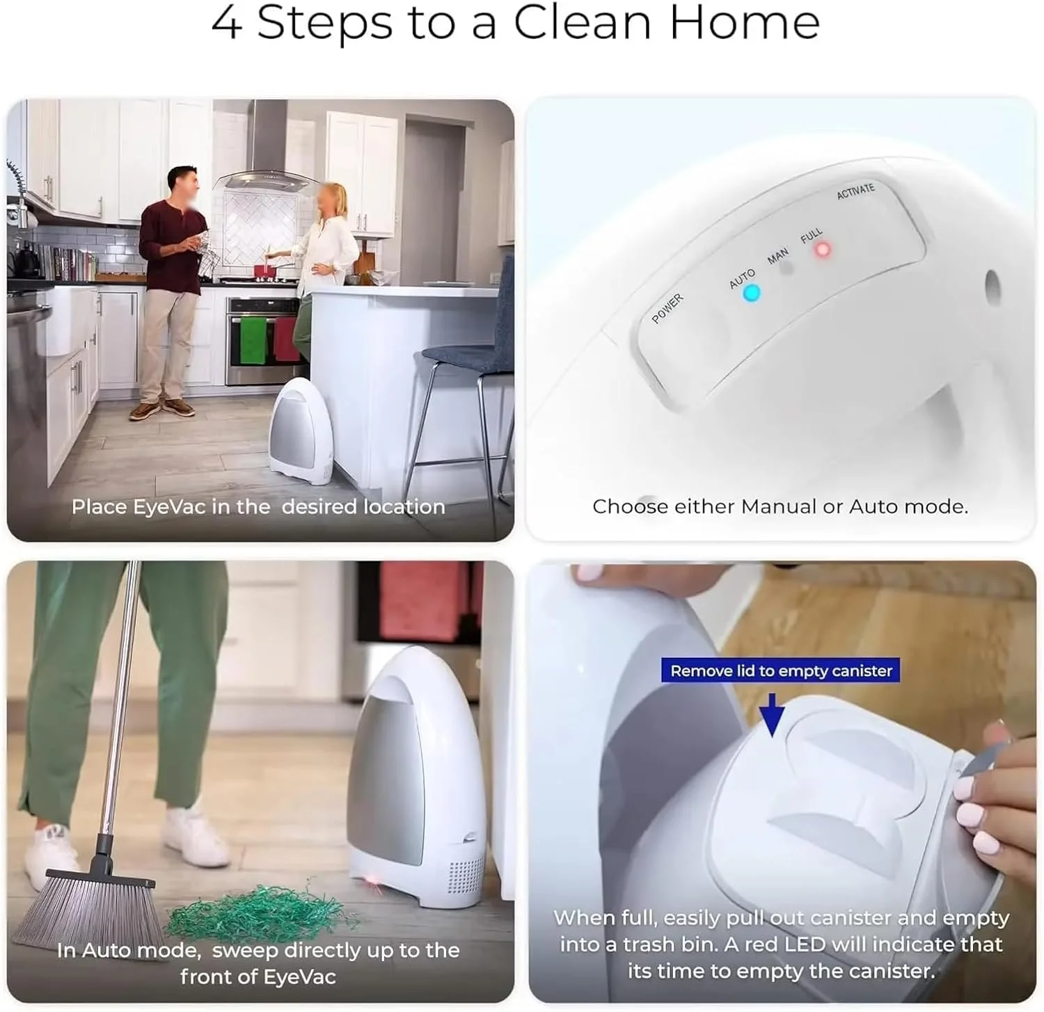 جاروبرقی بدون لمس سطل زباله اتوماتیک، جاروبرقی مخزنی سیم دار 1000 واتی با مخزن گرد و غبار 3.6 لیتری، سنسورهای اتوماتیک، فیلتراسیون دوگانه، سطل زباله الکترونیکی برای سالن، موی حیوانات خانگی، دفتر (مشکی) جاروبرقی بدون لمس سطل زباله اتوماتیک، جاروبرقی مخزنی سیم دار 1000 واتی با مخزن گرد و غبار 3.6 لیتری، سنسورهای اتوماتیک، فیلتراسیون دوگانه، سطل زباله الکترونیکی برای سالن، موی حیوانات خانگی، دفتر (مشکی)