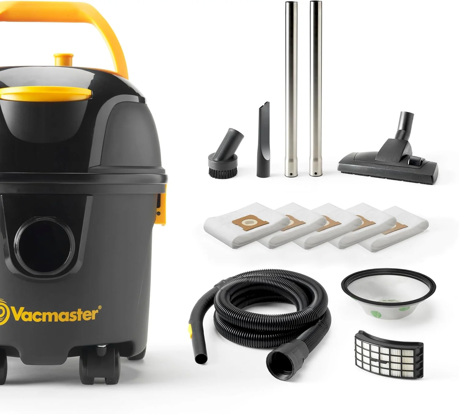 جاروبرقی سطلی Vacmaster D8 به همراه 5 کیسه گرد و غبار. جاروبرقی کیسه ای قدرتمند، با دسترسی طولانی و کم صدا با فیلتراسیون HEPA 13 برای مصارف خانگی، تجاری و صنعتی. جاروبرقی سطلی Vacmaster D8 به همراه 5 کیسه گرد و غبار. جاروبرقی کیسه ای قدرتمند، با دسترسی طولانی و کم صدا با فیلتراسیون HEPA 13 برای مصارف خانگی، تجاری و صنعتی.