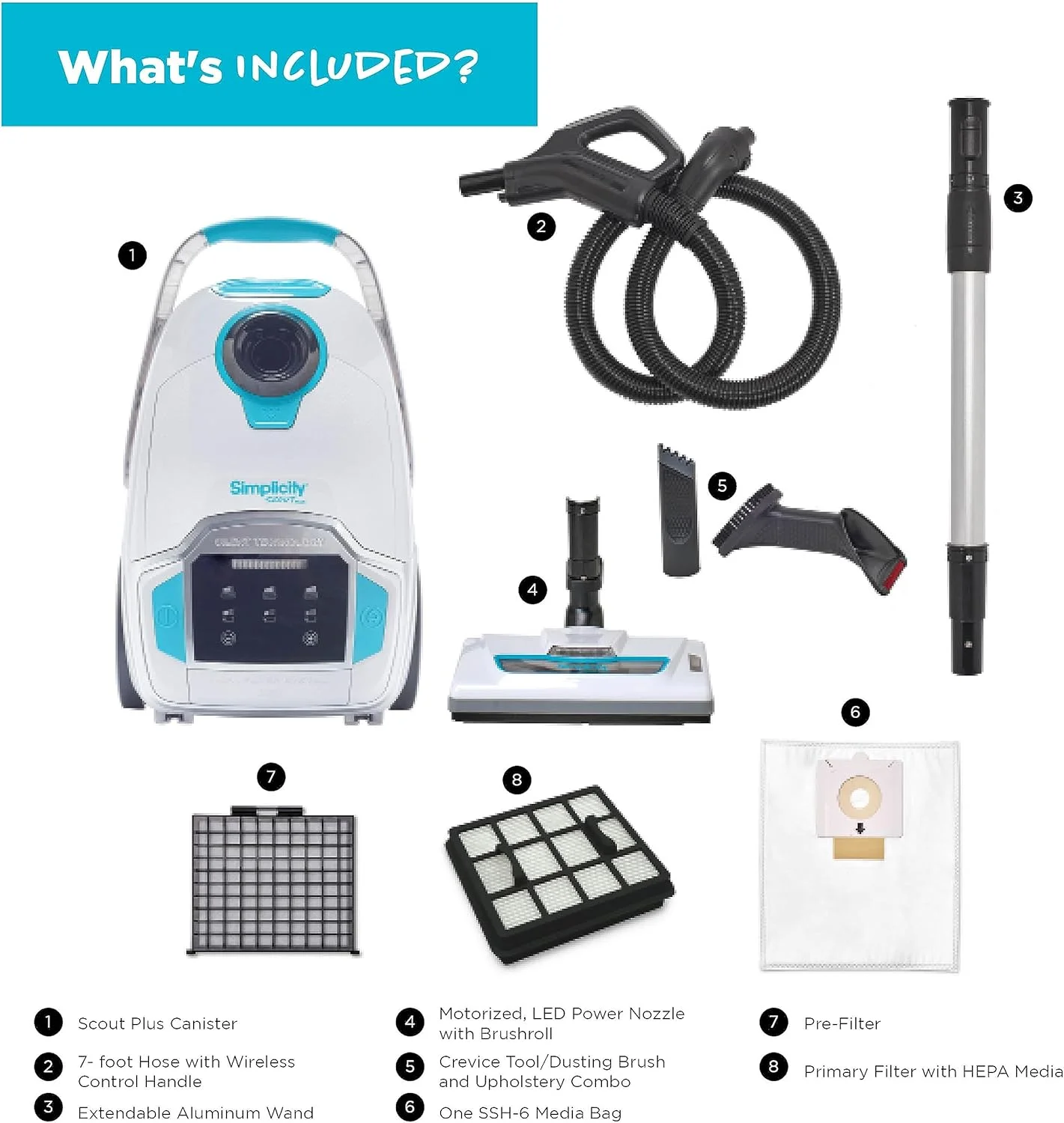 جاروبرقی سطلی سیمپلیسیتی مدل Scout Plus، جاروبرقی و فرش و کف شوی با صفحه کنترل دیجیتال چند منظوره و میله قابل افزایش جاروبرقی سطلی سیمپلیسیتی مدل Scout Plus، جاروبرقی و فرش و کف شوی با صفحه کنترل دیجیتال چند منظوره و میله قابل افزایش