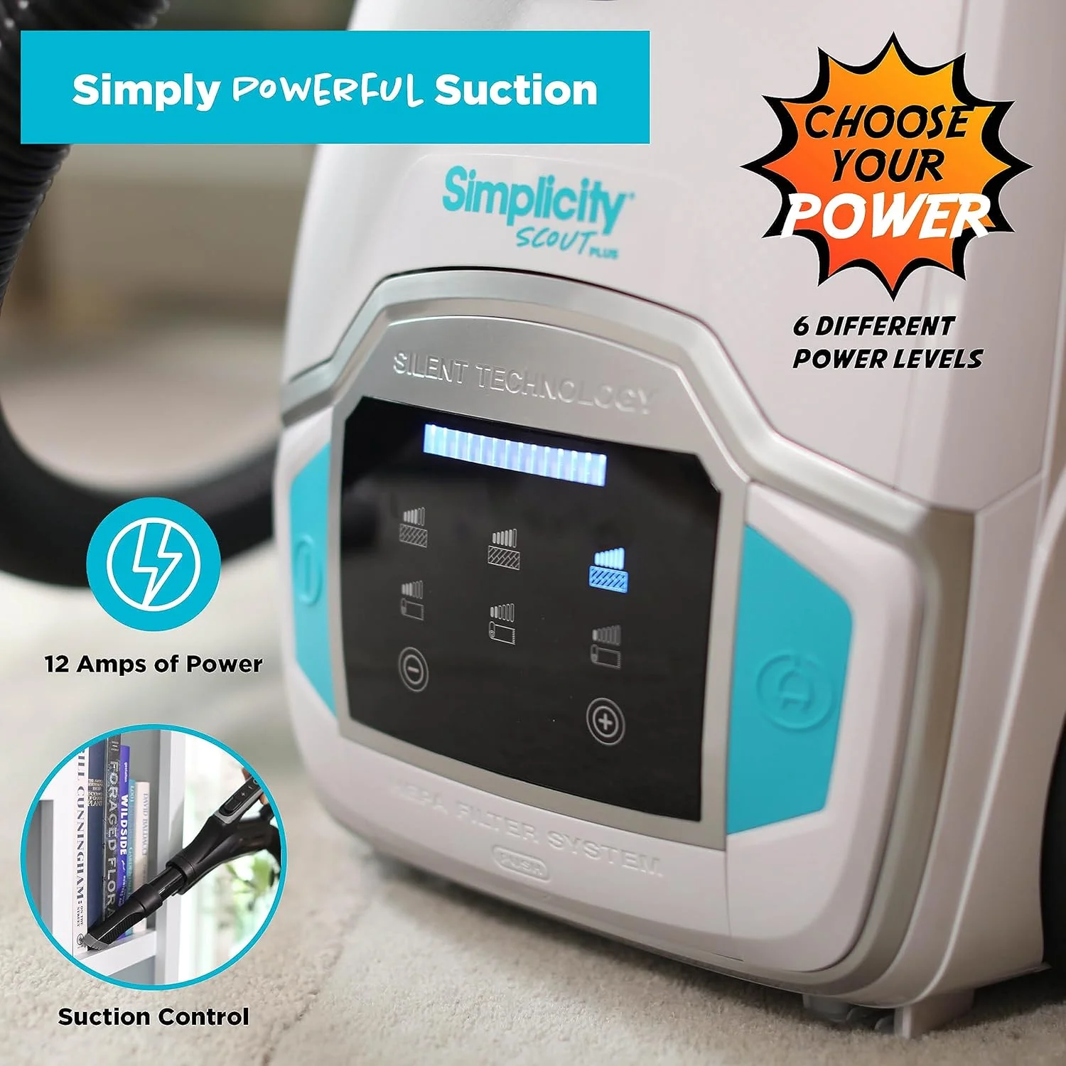 جاروبرقی سطلی سیمپلیسیتی مدل Scout Plus، جاروبرقی و فرش و کف شوی با صفحه کنترل دیجیتال چند منظوره و میله قابل افزایش جاروبرقی سطلی سیمپلیسیتی مدل Scout Plus، جاروبرقی و فرش و کف شوی با صفحه کنترل دیجیتال چند منظوره و میله قابل افزایش