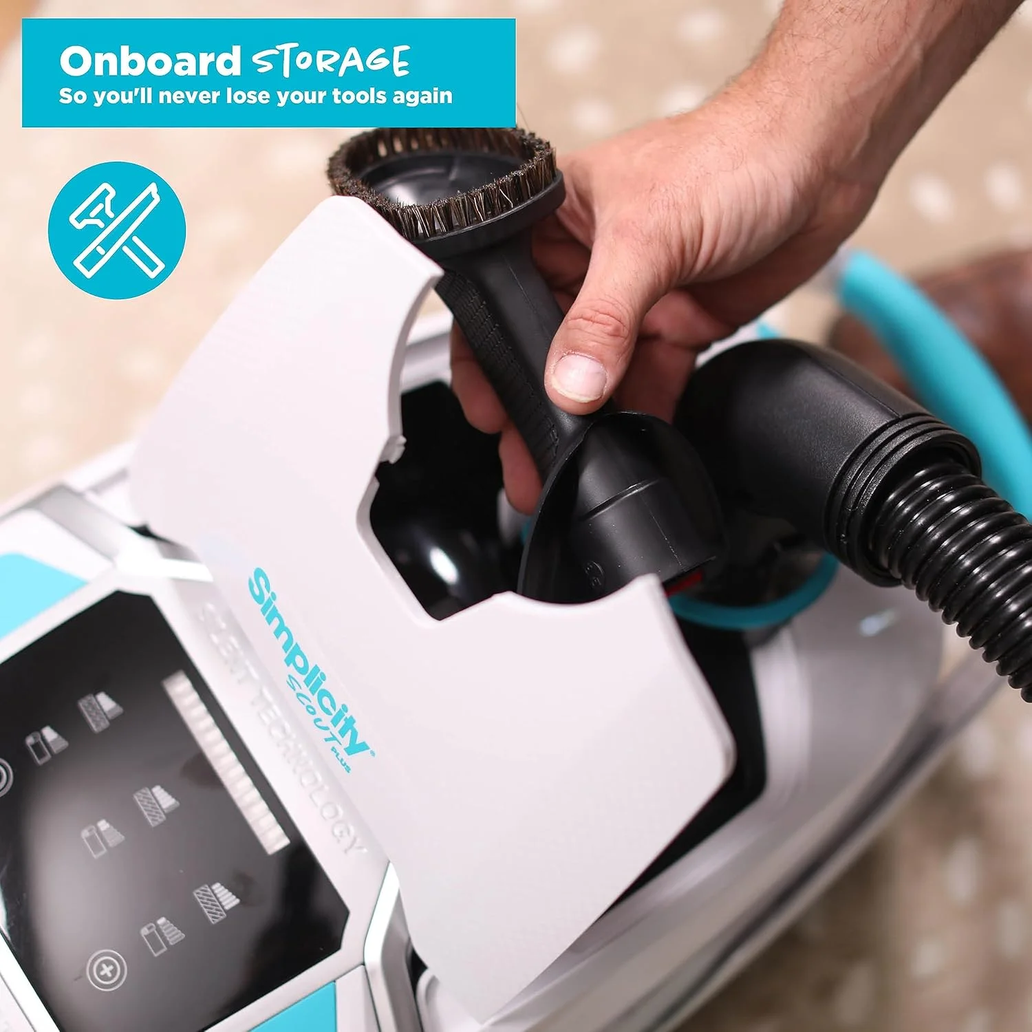 جاروبرقی سطلی سیمپلیسیتی مدل Scout Plus، جاروبرقی و فرش و کف شوی با صفحه کنترل دیجیتال چند منظوره و میله قابل افزایش جاروبرقی سطلی سیمپلیسیتی مدل Scout Plus، جاروبرقی و فرش و کف شوی با صفحه کنترل دیجیتال چند منظوره و میله قابل افزایش