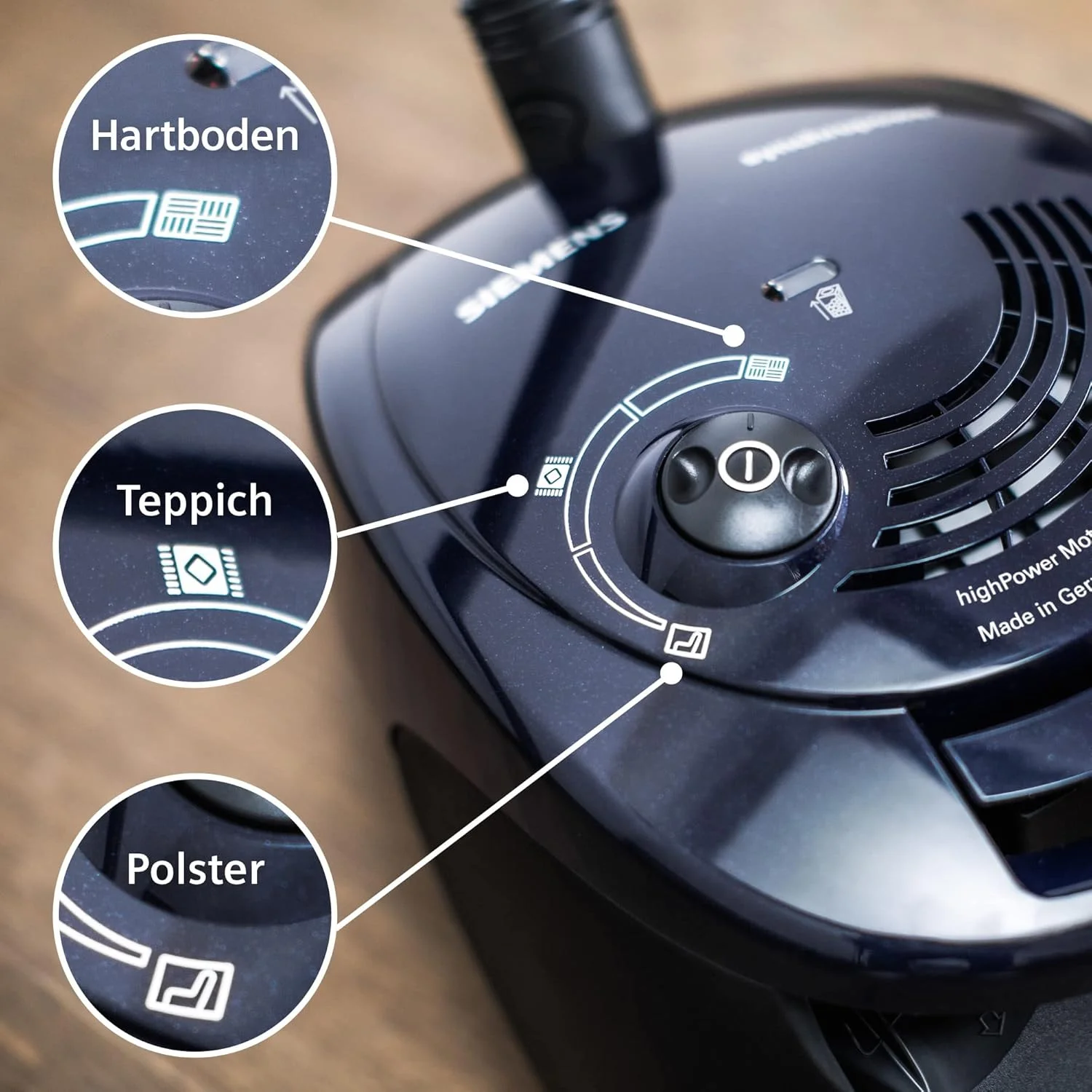 جاروبرقی کیسه ای زیمنس مدل Synchropower VS06A111، جاروبرقی زمینی، فیلتر بهداشتی، نازل کف برای سطوح سخت و فرش، قدرت مکش قوی، کابل بلند، ابزار شکاف، 600 وات، آبی جاروبرقی کیسه ای زیمنس مدل Synchropower VS06A111، جاروبرقی زمینی، فیلتر بهداشتی، نازل کف برای سطوح سخت و فرش، قدرت مکش قوی، کابل بلند، ابزار شکاف، 600 وات، آبی