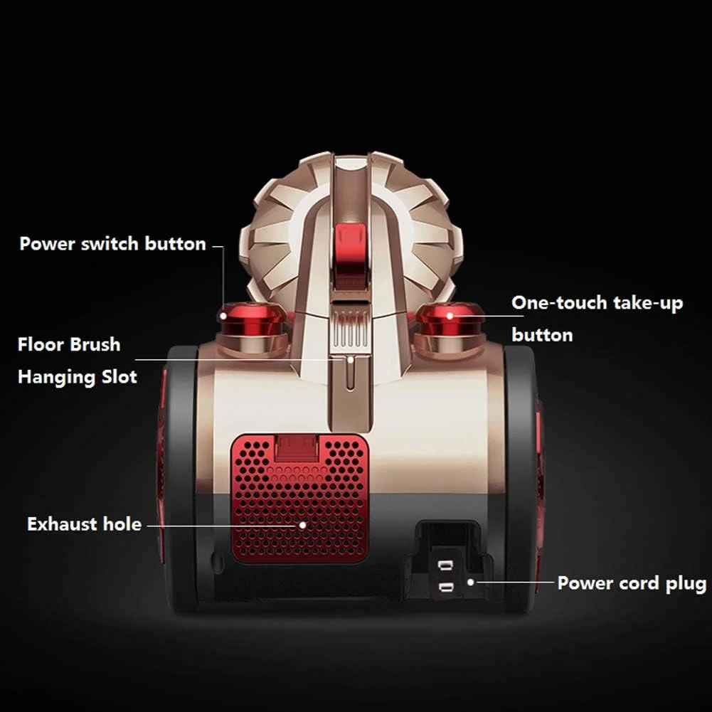 جاروبرقی سطلی بدون کیسه Rziioo، مناسب برای آلرژی، جاروبرقی و از بین بردن کنه ها، کابل برق 6 متری بلند، مخزن گرد و غبار قابل شستشو 1400 وات، 2 لیتر جاروبرقی سطلی بدون کیسه Rziioo، مناسب برای آلرژی، جاروبرقی و از بین بردن کنه ها، کابل برق 6 متری بلند، مخزن گرد و غبار قابل شستشو 1400 وات، 2 لیتر