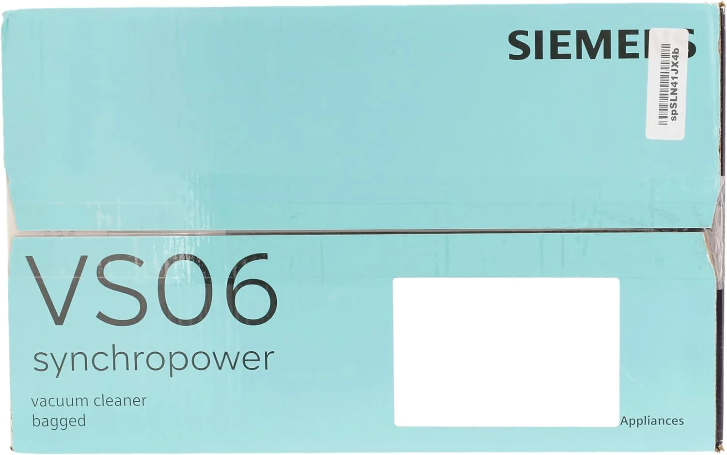 جاروبرقی کیسه ای زیمنس مدل Synchropower VS06A111، جاروبرقی زمینی، فیلتر بهداشتی، نازل کف برای سطوح سخت و فرش، قدرت مکش قوی، کابل بلند، ابزار شکاف، 600 وات، آبی جاروبرقی کیسه ای زیمنس مدل Synchropower VS06A111، جاروبرقی زمینی، فیلتر بهداشتی، نازل کف برای سطوح سخت و فرش، قدرت مکش قوی، کابل بلند، ابزار شکاف، 600 وات، آبی