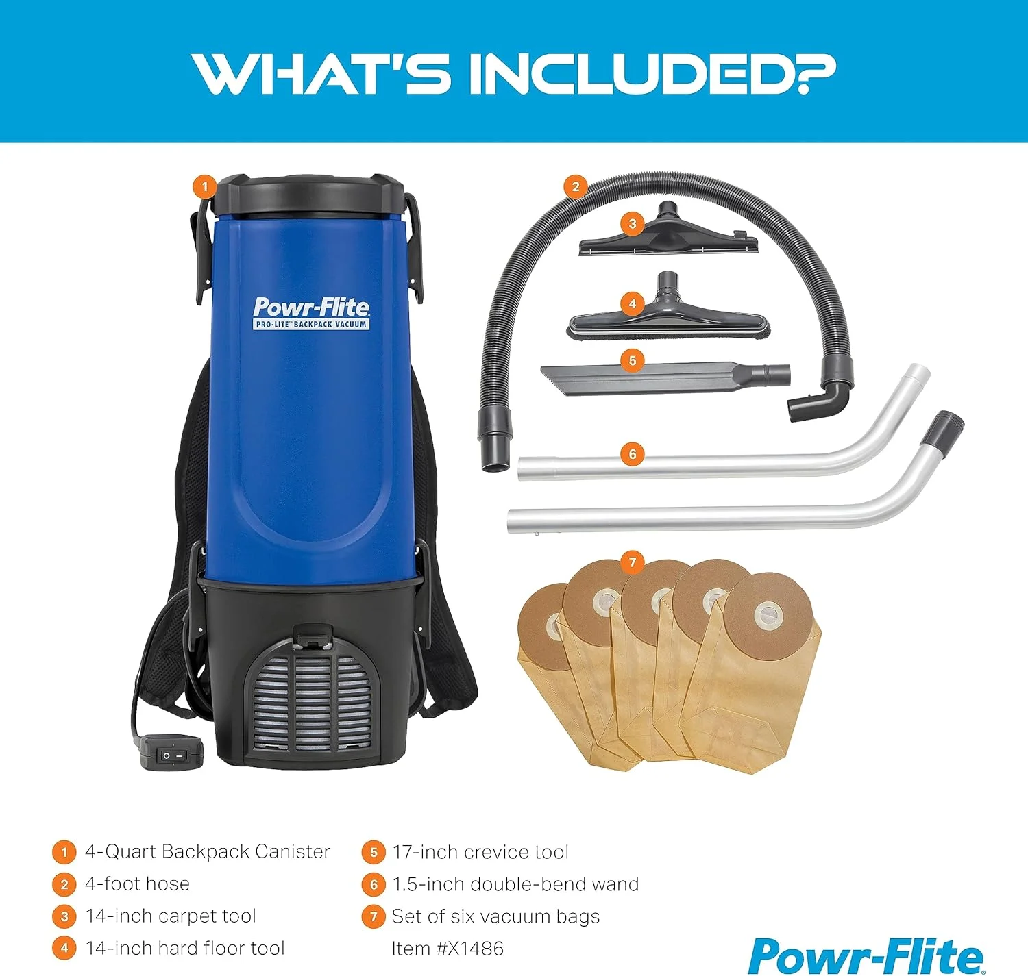 جاروبرقی کوله پشتی سبک وزن Powr-Flite Pro-Lite، جاروبرقی تجاری با ظرفیت 4 کوارت، جاروبرقی قابل حمل با کیت ابزار، BP4S جاروبرقی کوله پشتی سبک وزن Powr-Flite Pro-Lite، جاروبرقی تجاری با ظرفیت 4 کوارت، جاروبرقی قابل حمل با کیت ابزار، BP4S