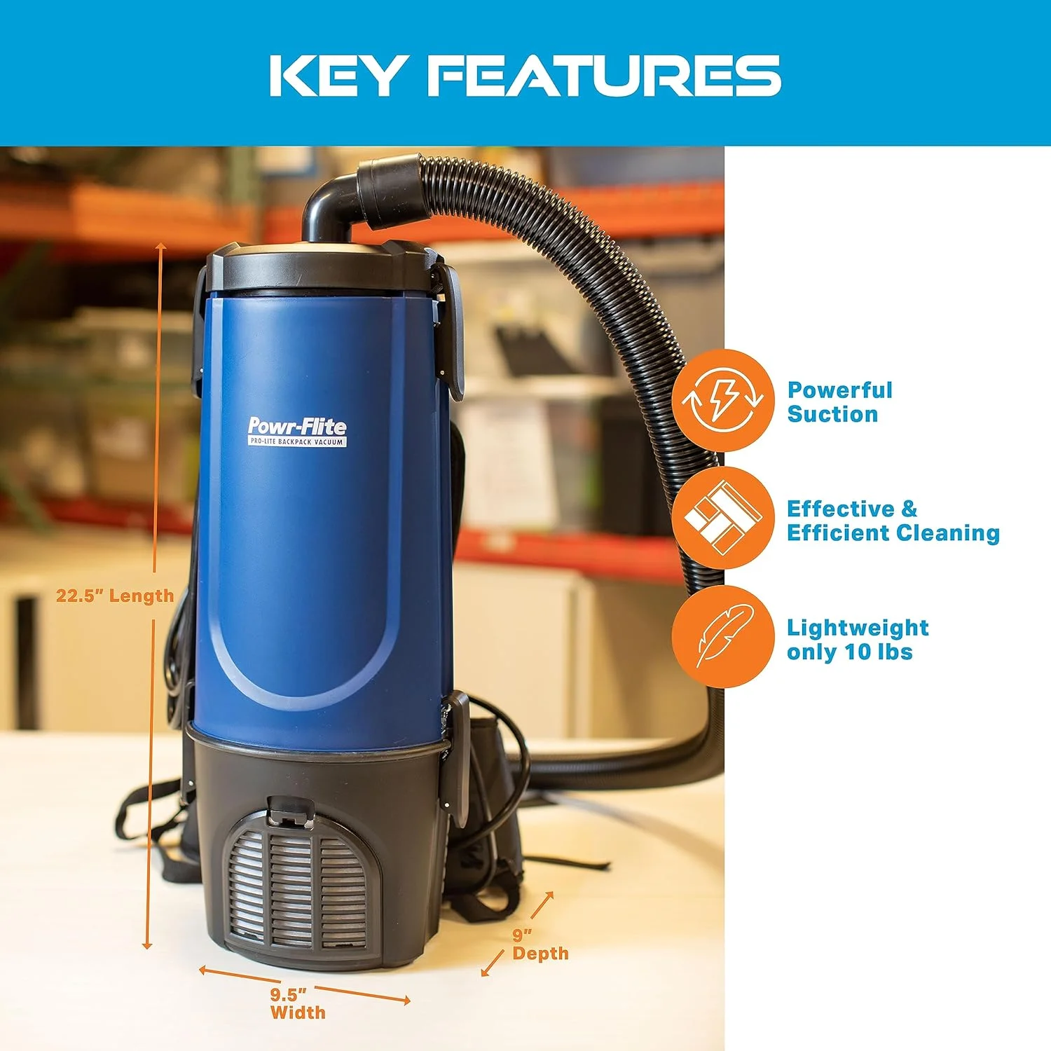 جاروبرقی کوله پشتی سبک وزن Powr-Flite Pro-Lite، جاروبرقی تجاری با ظرفیت 4 کوارت، جاروبرقی قابل حمل با کیت ابزار، BP4S جاروبرقی کوله پشتی سبک وزن Powr-Flite Pro-Lite، جاروبرقی تجاری با ظرفیت 4 کوارت، جاروبرقی قابل حمل با کیت ابزار، BP4S