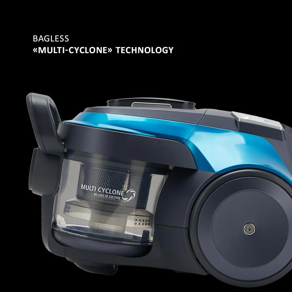 جاروبرقی بدون کیسه چند سیکلونی Polaris PVC 2004Ri | 2000 وات | قدرت مکش 560 aW | HEPA 13 + میکروفیلتر | کنترل از راه دور | یونیزاسیون | مخزن گرد و غبار 2.5 لیتری | برس توربو | لوله فولادی تلسکوپی | سیم 5 متری