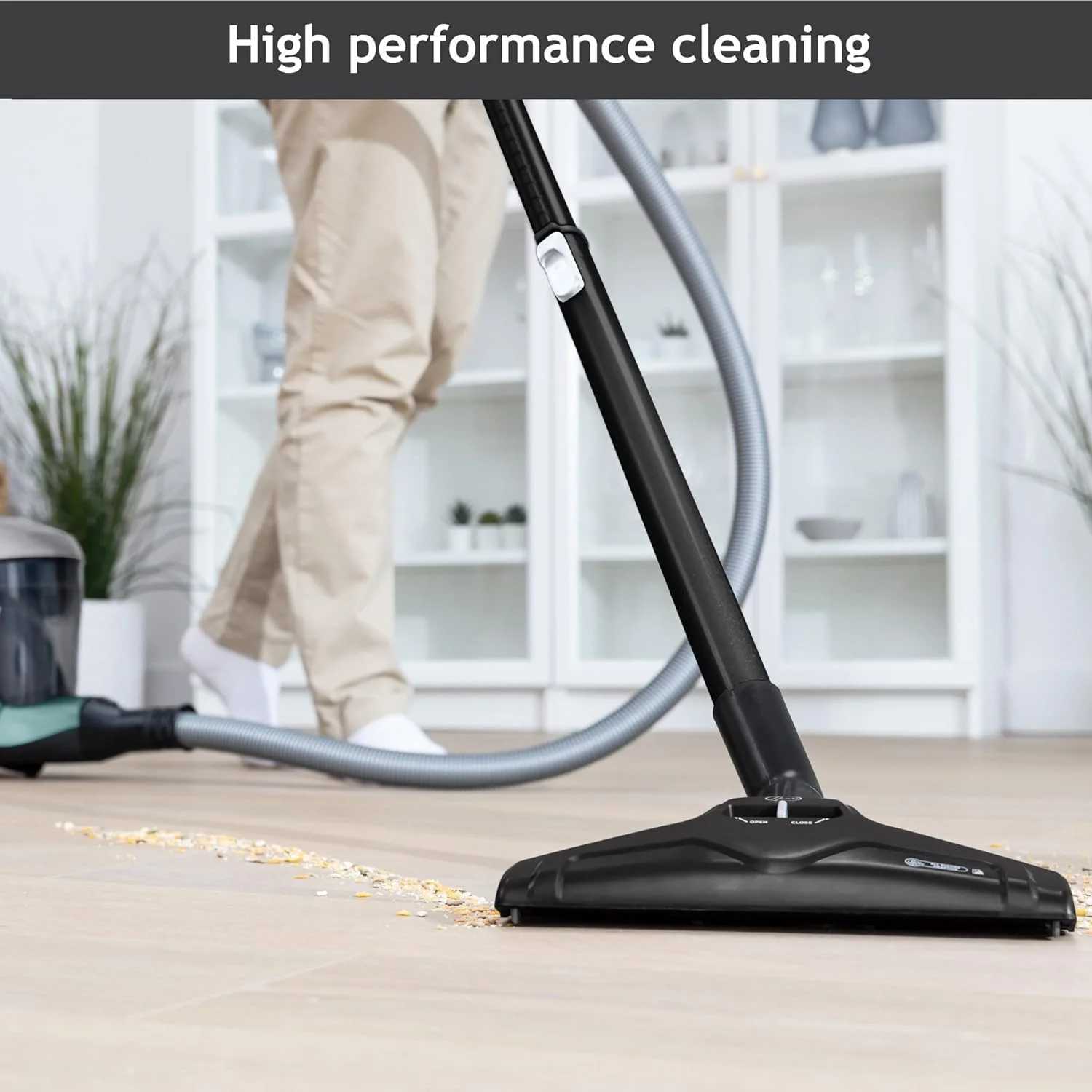 جاروبرقی سطلی هوور H-POWER 300 - سیکلونیک قدرتمند، سبک وزن، دسترسی طولانی و شلنگ کششی اضافی مناسب برای پله ها، فیلتر آلرژی Hepa H13، ظرفیت بزرگ 2 لیتری، بدون کیسه، 850 وات [HP310HM]