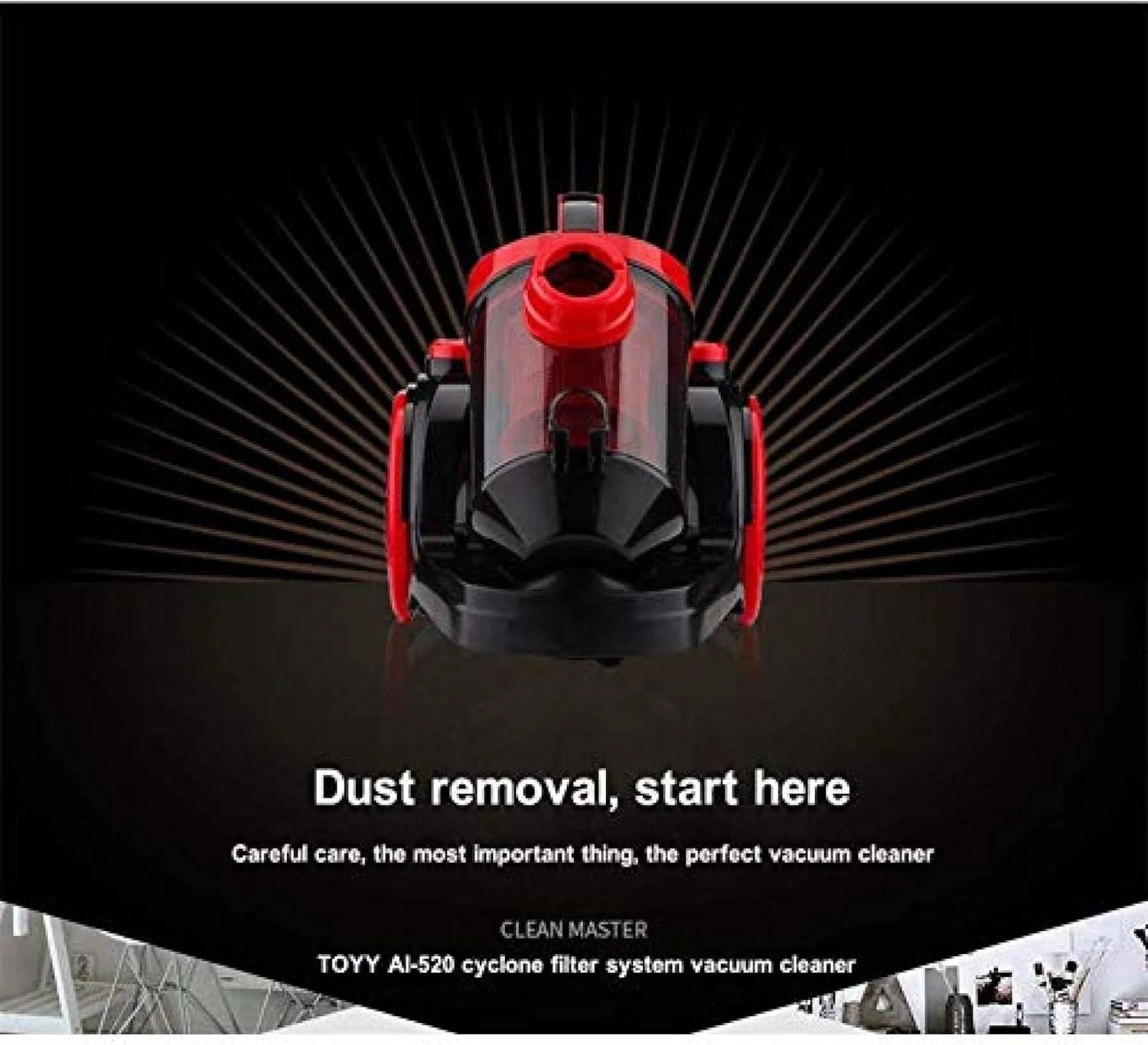 جاروبرقی سطلی سایکلونیک بدون کیسه JWCN، جاروبرقی برقی 1400 واتی با فیلتر HEPA، مخزن گرد و غبار بزرگ 2 لیتری، سیم جمع شونده، به روز