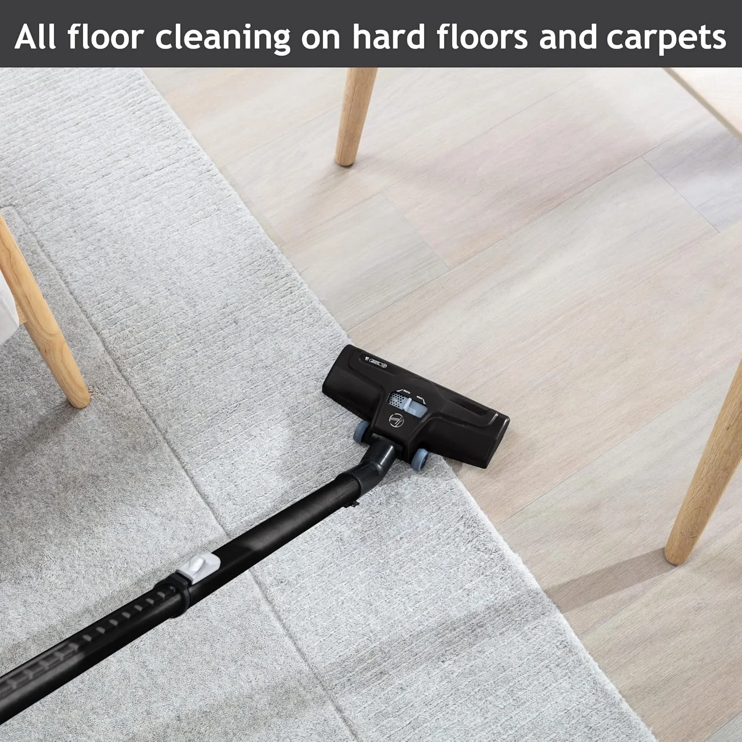 جاروبرقی سطلی هوور H-POWER 300 - سیکلونیک قدرتمند، سبک وزن، دسترسی طولانی و شلنگ کششی اضافی مناسب برای پله ها، فیلتر آلرژی Hepa H13، ظرفیت بزرگ 2 لیتری، بدون کیسه، 850 وات [HP310HM]