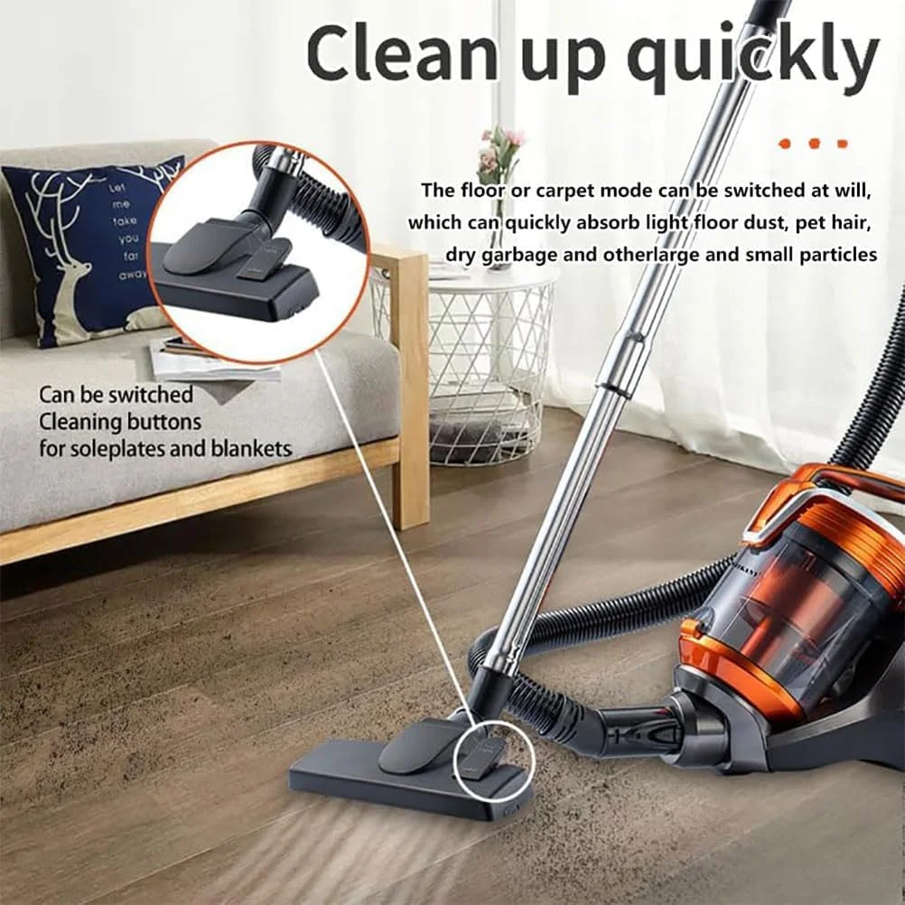 جاروبرقی سطلی بدون کیسه FAcoLL با توان 3600 وات، جاروبرقی سایکلونیک برای فرش و سطوح سخت، سبک و جمع و جور، فیلتر HEPA، لوله خرطومی قابل افزایش طول، برای گرد و غبار، کثیفی و کف