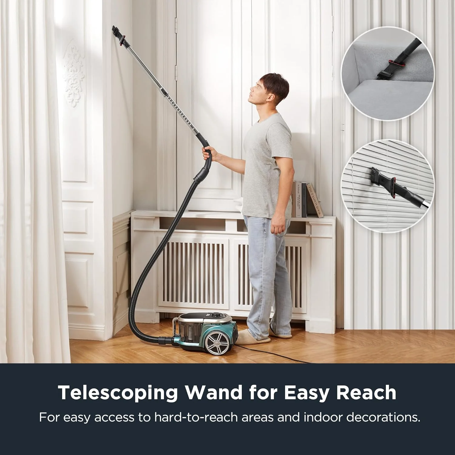 جاروبرقی سطلی یورکا 2000 وات با مخزن گرد و غبار 2.2 لیتری، فیلتراسیون سایکلون، بدون کیسه، فیلتر قابل شستشو مناسب موی حیوانات خانگی، فرش، سرامیک، 220 ولت، آپولو جاروبرقی سطلی یورکا 2000 وات با مخزن گرد و غبار 2.2 لیتری، فیلتراسیون سایکلون، بدون کیسه، فیلتر قابل شستشو مناسب موی حیوانات خانگی، فرش، سرامیک، 220 ولت، آپولو