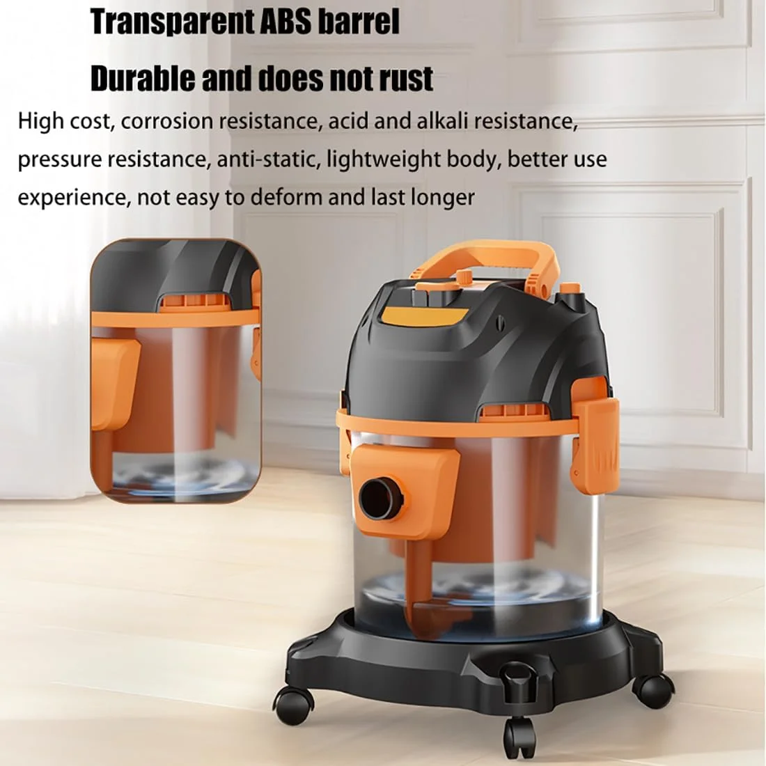 جاروبرقی سطلی بدون کیسه، موتور پرقدرت 2100 وات، جاروبرقی تر و خشک، کنترل 3 سرعته با فیلتر HEPA، مخزن 20 لیتری، مناسب برای کف های سخت، فرش ها، موی حیوانات خانگی، خودرو و باغ جاروبرقی سطلی بدون کیسه، موتور پرقدرت 2100 وات، جاروبرقی تر و خشک، کنترل 3 سرعته با فیلتر HEPA، مخزن 20 لیتری، مناسب برای کف های سخت، فرش ها، موی حیوانات خانگی، خودرو و باغ