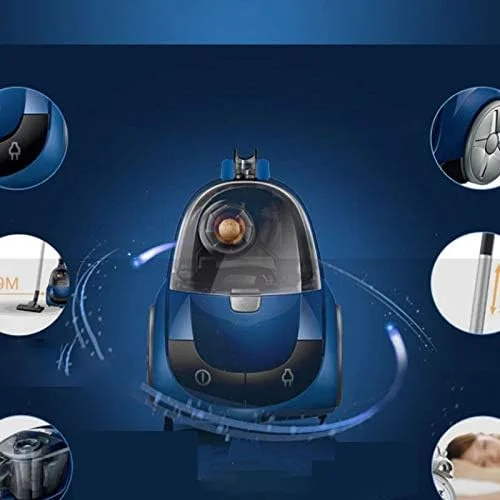 جاروبرقی ARGUESB 1400W کم صدا، جاروبرقی افقی برای منزل، کف سخت، فرش، سبک وزن، قدرت مکش قوی، جاروبرقی سطلی سیم دار، آبی آسمانی.