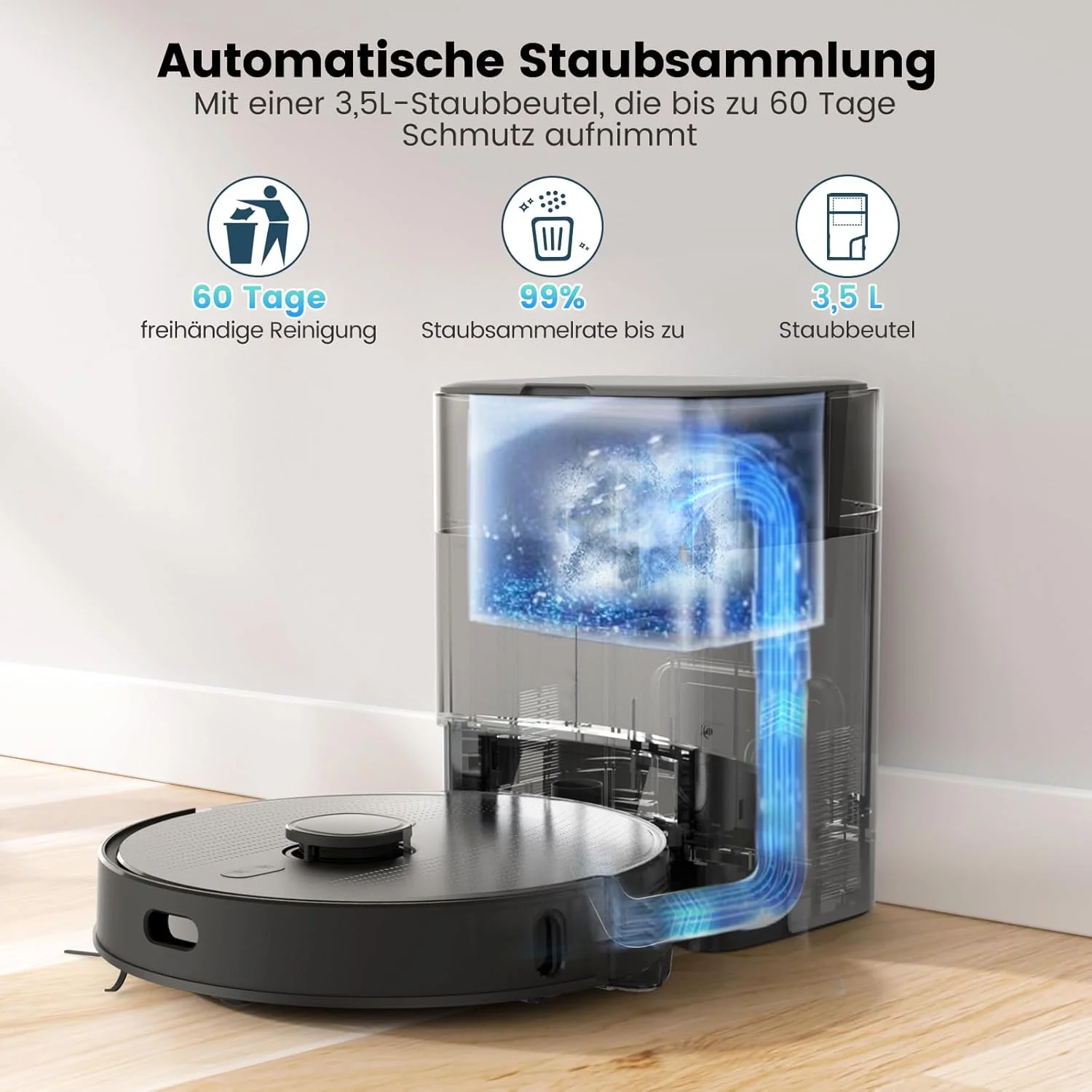 جاروبرقی رباتیک و تی شوی AIRROBO با پایه تخلیه خودکار مدل T20+ جاروبرقی رباتیک و تی شوی AIRROBO با پایه تخلیه خودکار مدل T20+