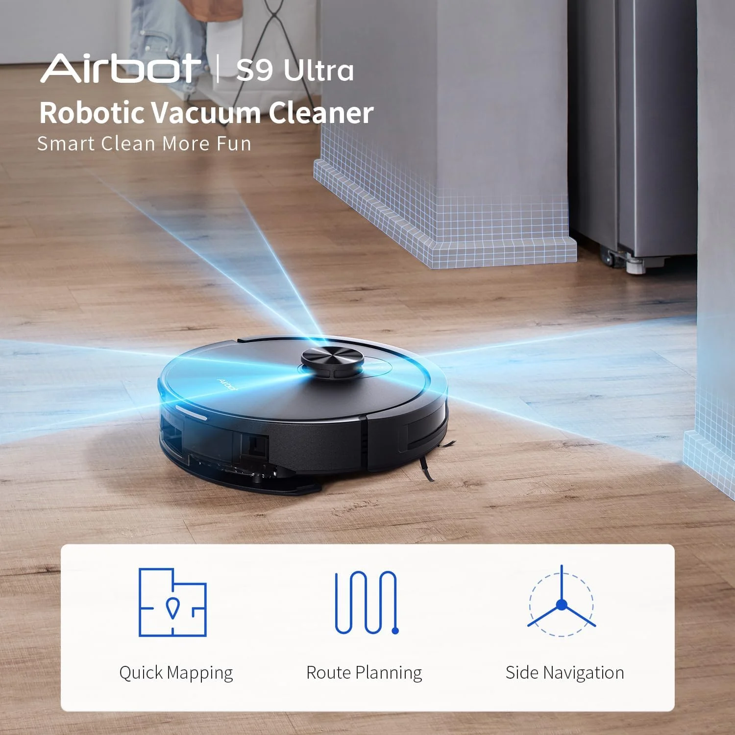 جاروبرقی رباتیک Airbot، جاروبرقی و طی کشی 2 در 1، قدرت مکش 12000Pa، مسیریابی هوشمند LiDar، شارژ خودکار، کنترل از طریق برنامه، قابلیت بالا رفتن از موانع تا 18 میلی متر، ایده آل برای موی حیوانات خانگی، کف سخت و فرش های کم ارتفاع (S9 Ultra) جاروبرقی رباتیک Airbot، جاروبرقی و طی کشی 2 در 1، قدرت مکش 12000Pa، مسیریابی هوشمند LiDar، شارژ خودکار، کنترل از طریق برنامه، قابلیت بالا رفتن از موانع تا 18 میلی متر، ایده آل برای موی حیوانات خانگی، کف سخت و فرش های کم ارتفاع (S9 Ultra)
