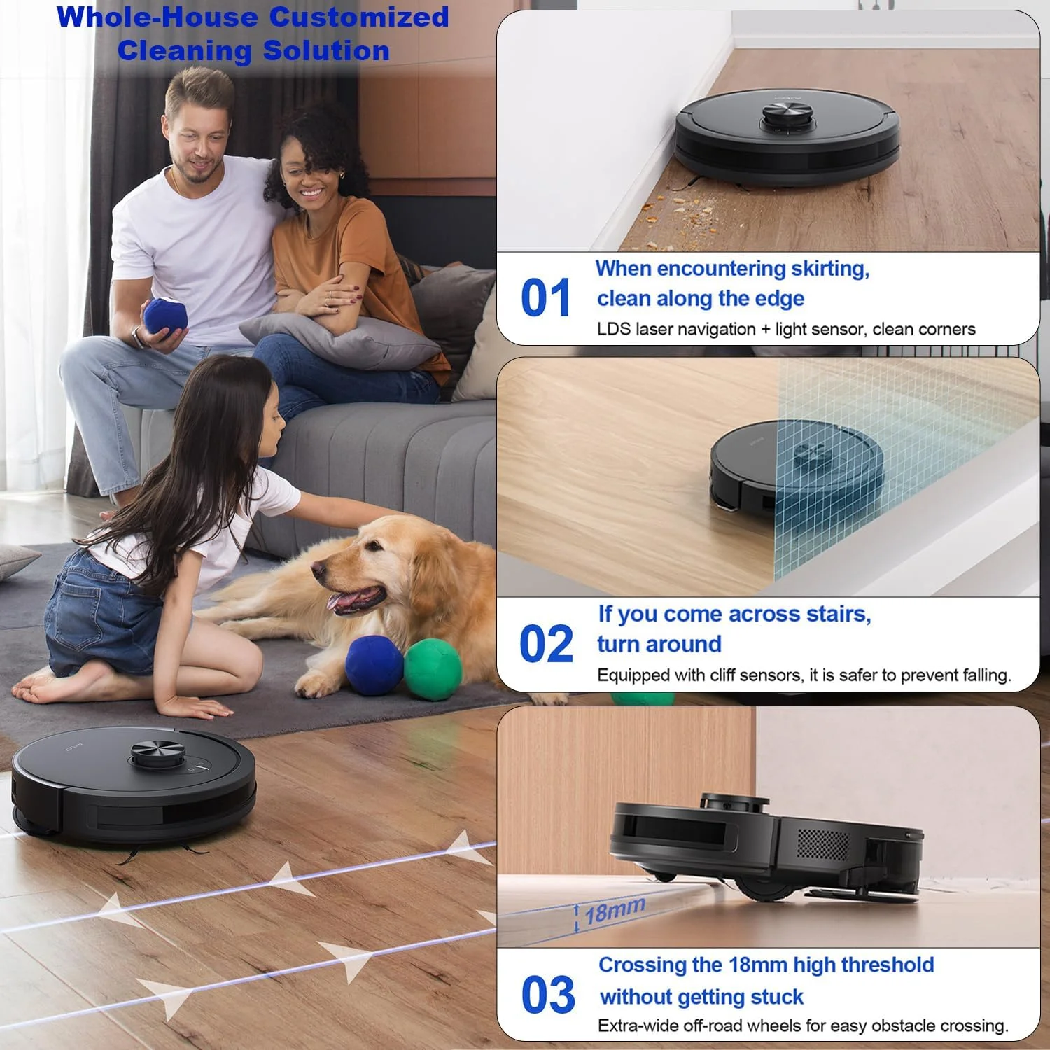 جاروبرقی رباتیک Airbot، جاروبرقی و طی کشی 2 در 1، قدرت مکش 12000Pa، مسیریابی هوشمند LiDar، شارژ خودکار، کنترل از طریق برنامه، قابلیت بالا رفتن از موانع تا 18 میلی متر، ایده آل برای موی حیوانات خانگی، کف سخت و فرش های کم ارتفاع (S9 Ultra) جاروبرقی رباتیک Airbot، جاروبرقی و طی کشی 2 در 1، قدرت مکش 12000Pa، مسیریابی هوشمند LiDar، شارژ خودکار، کنترل از طریق برنامه، قابلیت بالا رفتن از موانع تا 18 میلی متر، ایده آل برای موی حیوانات خانگی، کف سخت و فرش های کم ارتفاع (S9 Ultra)