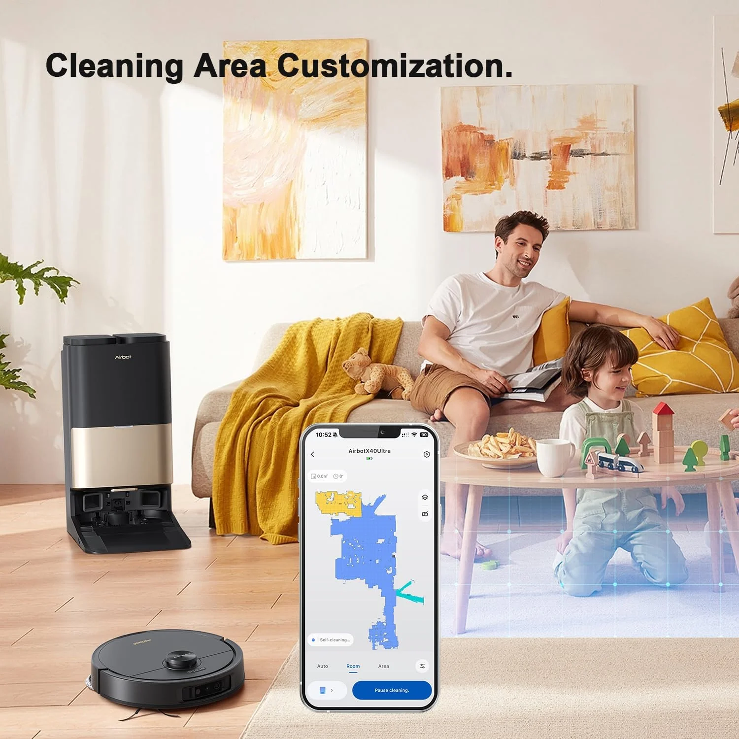 جاروبرقی رباتیک Airbot مدل X40 Ultra با قدرت مکش 17000 پاسکال، دارای تی، اجتناب هوشمندانه از موانع، مجهز به سیستم هوش مصنوعی پیشرفته AirGPT، مسیریابی دقیق، تخلیه خودکار، شستشوی تی و پر کردن مخزن جاروبرقی رباتیک Airbot مدل X40 Ultra با قدرت مکش 17000 پاسکال، دارای تی، اجتناب هوشمندانه از موانع، مجهز به سیستم هوش مصنوعی پیشرفته AirGPT، مسیریابی دقیق، تخلیه خودکار، شستشوی تی و پر کردن مخزن