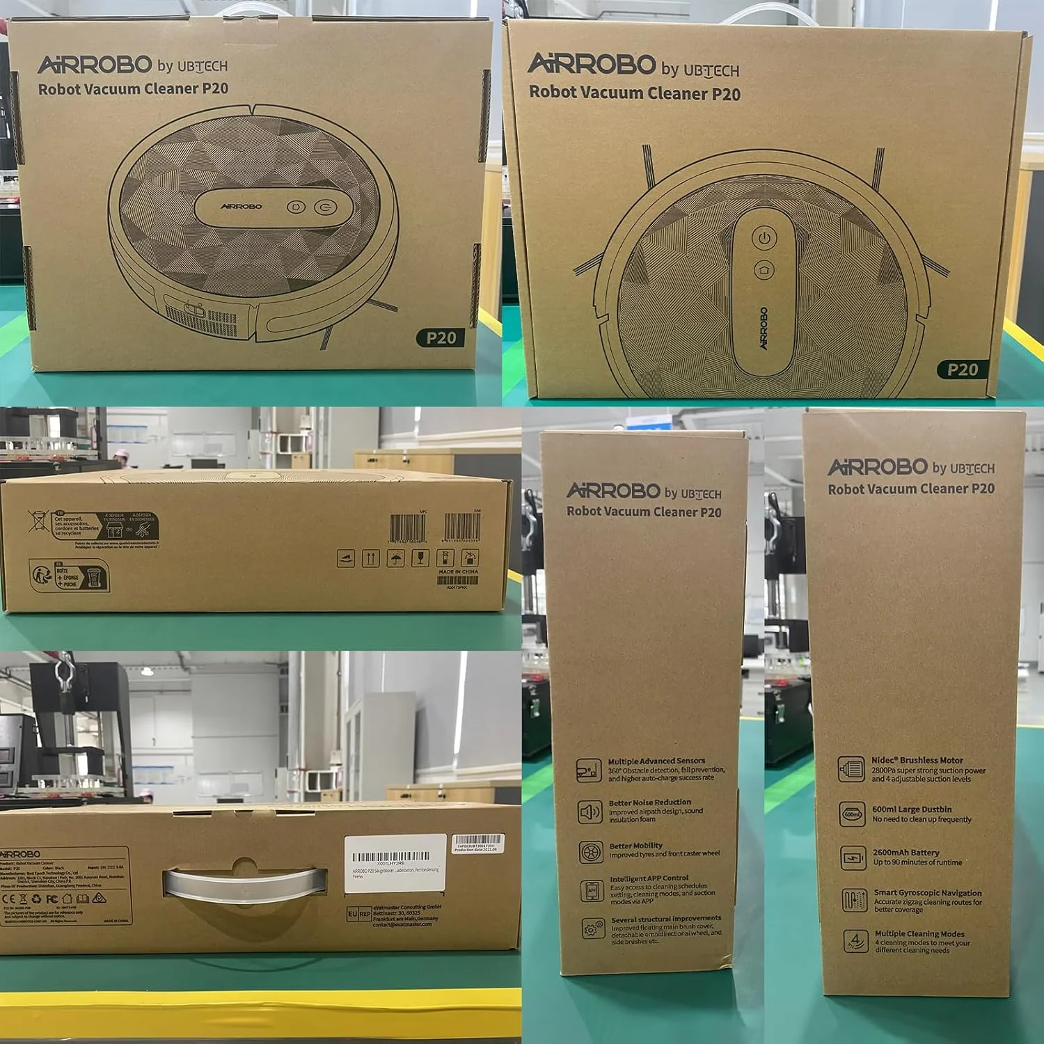 جاروبرقی رباتیک AIRROBO P20 با قدرت مکش 2800Pa، شارژ خودکار، WiFi، زمان کارکرد 120 دقیقه، جاروبرقی رباتیک برای فرش، موی حیوانات خانگی، کف سخت جاروبرقی رباتیک AIRROBO P20 با قدرت مکش 2800Pa، شارژ خودکار، WiFi، زمان کارکرد 120 دقیقه، جاروبرقی رباتیک برای فرش، موی حیوانات خانگی، کف سخت