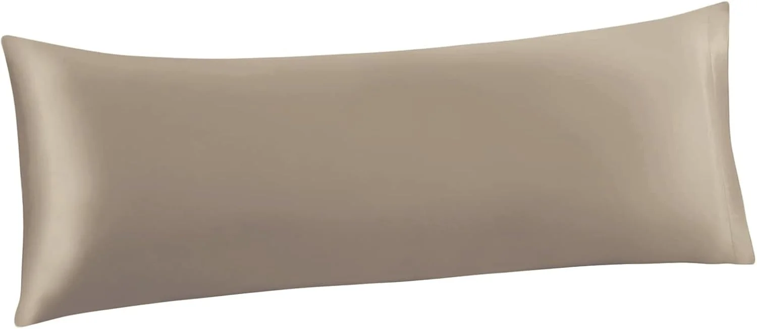Ersmak Satin Body Pillow Cover, 20x54 Inches Sand Ultra Soft Satin Body Pillow Case for Hair and Skin, Silky Slip Cooling Long Side Satin Body Pillow Pillowcase with Envelope Closure Ersmak Satin Body Pillow Cover, 20x54 Inches Sand Ultra Soft Satin Body Pillow Case for Hair and Skin, Silky Slip Cooling Long Side Satin Body Pillow Pillowcase with Envelope Closure