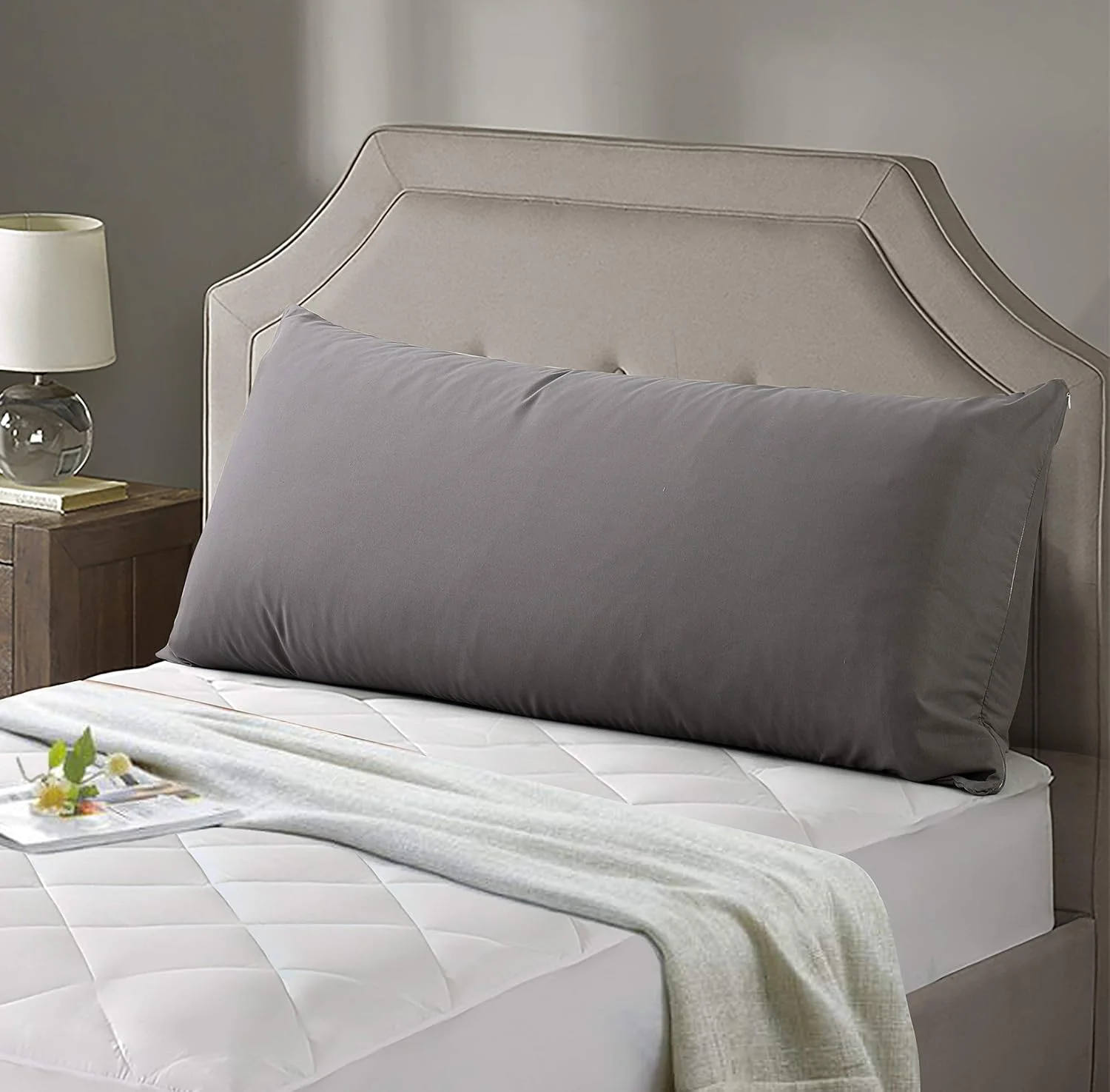 روکش بالش بدنه میکروفایبر فوق العاده نرم EVOLIVE 21"x54" با بست زیپی مخفی (خاکستری زغالی، روکش بالش بدنه 21"x54") روکش بالش بدنه میکروفایبر فوق العاده نرم EVOLIVE 21"x54" با بست زیپی مخفی (خاکستری زغالی، روکش بالش بدنه 21"x54")