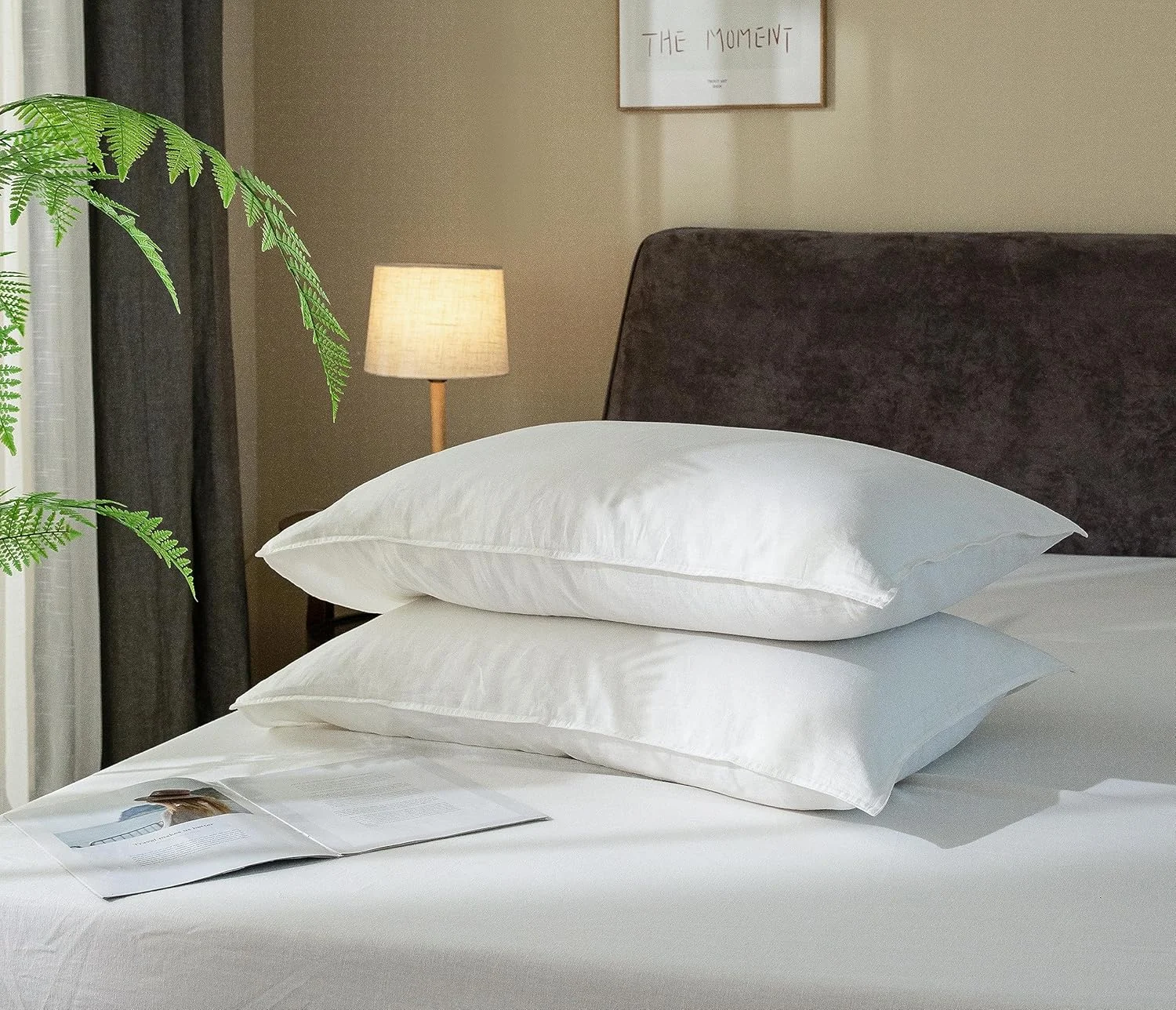 ست روبالشی 100% لینن EVERLY، بسته 2 عددی، با بستن پاکتی، روبالشی های کتان شسته شده طبیعی فرانسوی 50x66 سانتی متر - سفید ست روبالشی 100% لینن EVERLY، بسته 2 عددی، با بستن پاکتی، روبالشی های کتان شسته شده طبیعی فرانسوی 50x66 سانتی متر - سفید