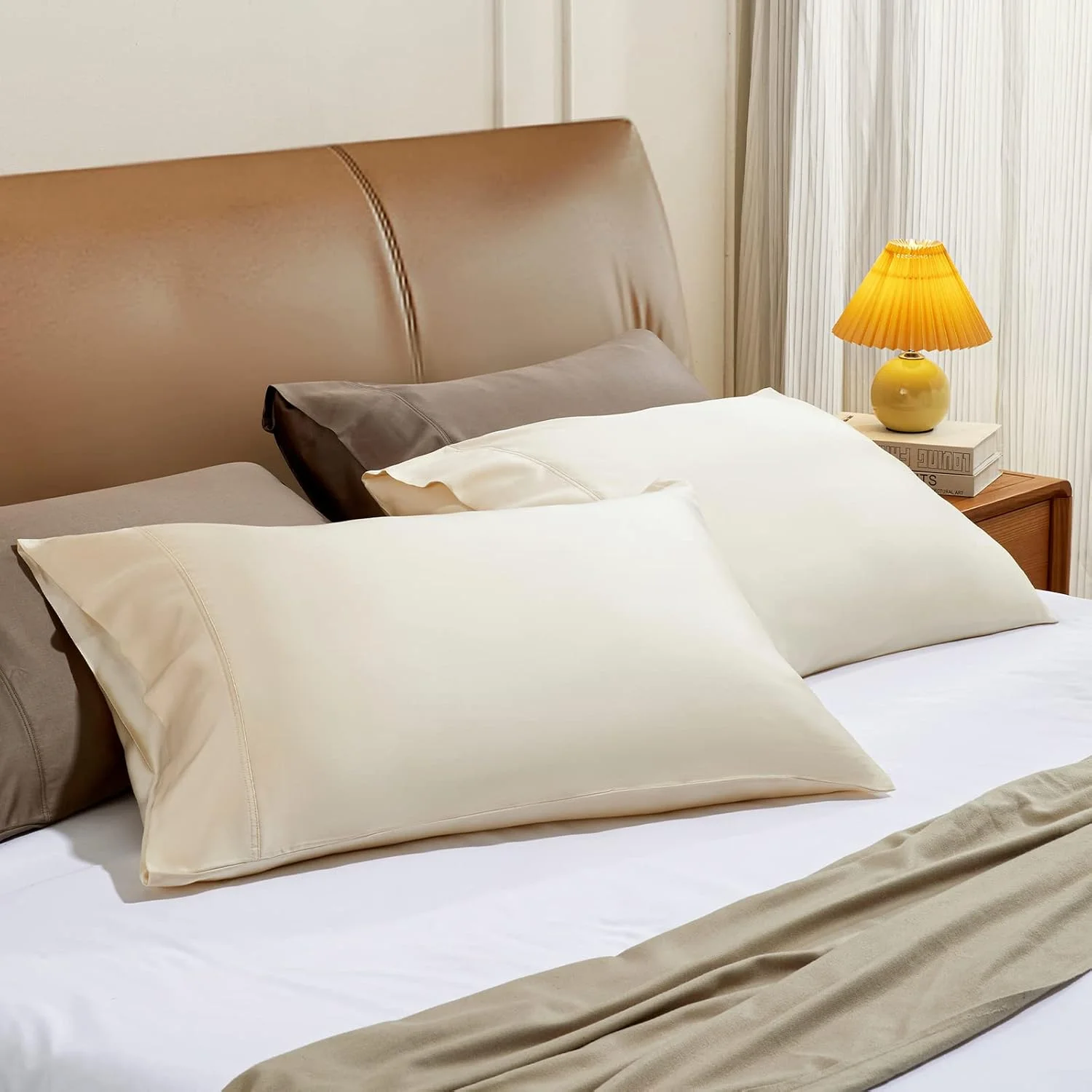 روبالشی ممتاز استنومی از 100% تنسل لیوسل اکالیپتوس، خنک کننده، رطوبت گیر، تنظیم کننده دما، نرم و لطیف، مناسب تمام فصول (کرم کویین، ست 2 عددی) روبالشی ممتاز استنومی از 100% تنسل لیوسل اکالیپتوس، خنک کننده، رطوبت گیر، تنظیم کننده دما، نرم و لطیف، مناسب تمام فصول (کرم کویین، ست 2 عددی)