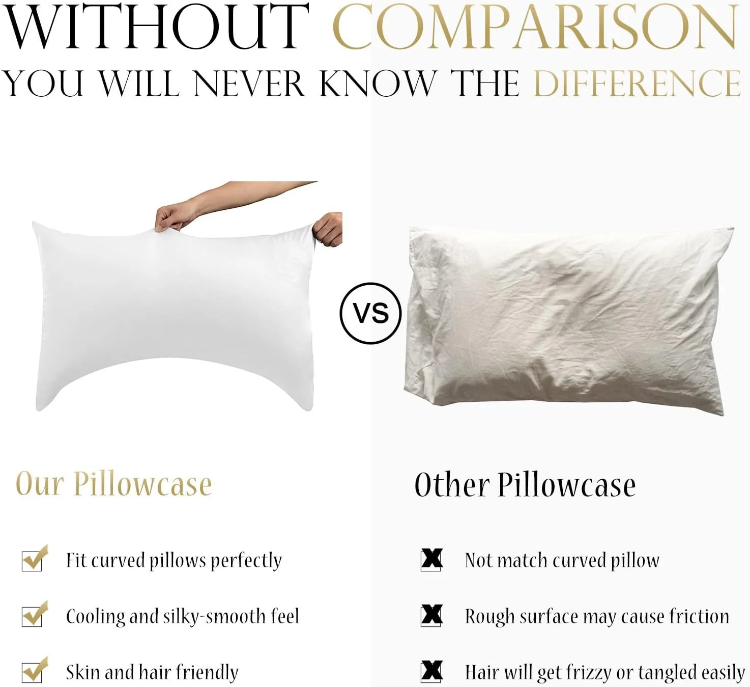 روبالشی خنک کننده ELIBABA برای خواب پهلو - روکش روبالشی بامبو منحنی با زیپ - روبالشی نرم و ابریشمی خنک و قابل تنفس برای افراد گرمایی، سایز کینگ تک عددی، 50 * 90 سانتی متر سفید روبالشی خنک کننده ELIBABA برای خواب پهلو - روکش روبالشی بامبو منحنی با زیپ - روبالشی نرم و ابریشمی خنک و قابل تنفس برای افراد گرمایی، سایز کینگ تک عددی، 50 * 90 سانتی متر سفید