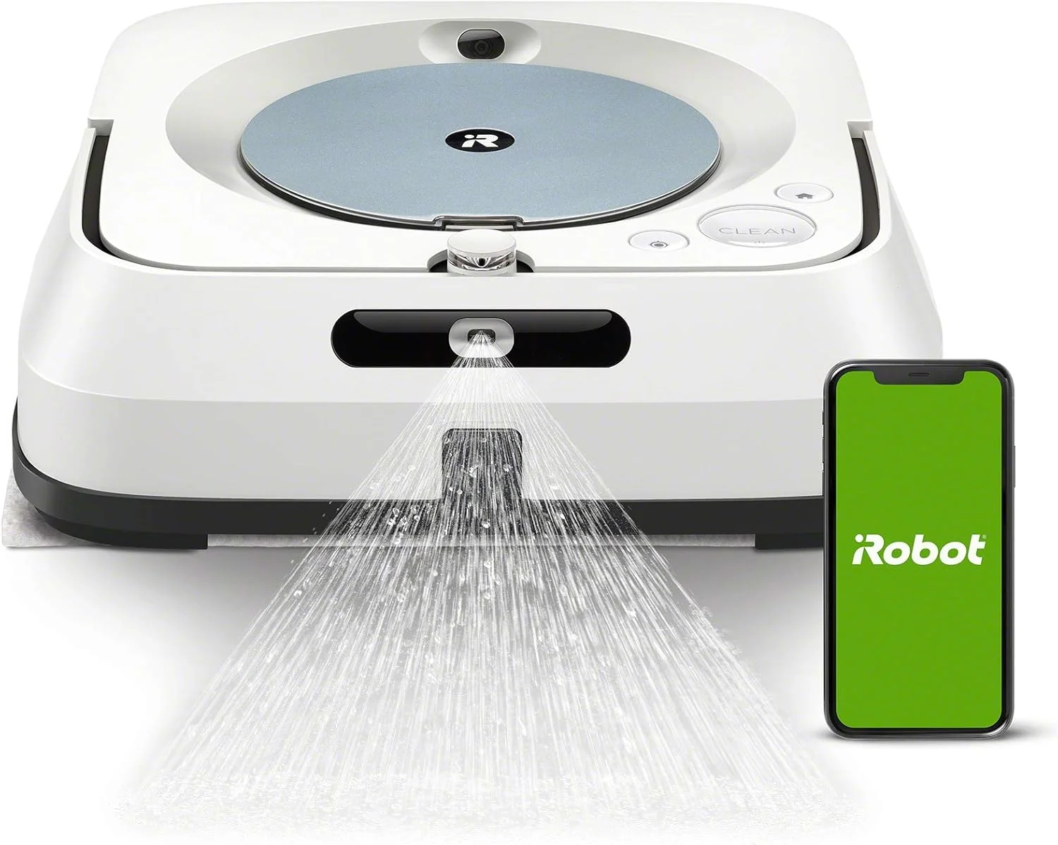 iRobot® Braava jet m613440 ربات طی کش هوشمند با قابلیت اتصال، دارای اسپری دقیق - قابلیت طی کشی مرطوب و جاروی خشک - سازگار با دستیار صوتی و Imprint - تمیز کردن بر اساس شی - پیشنهادات شخصی سازی شده