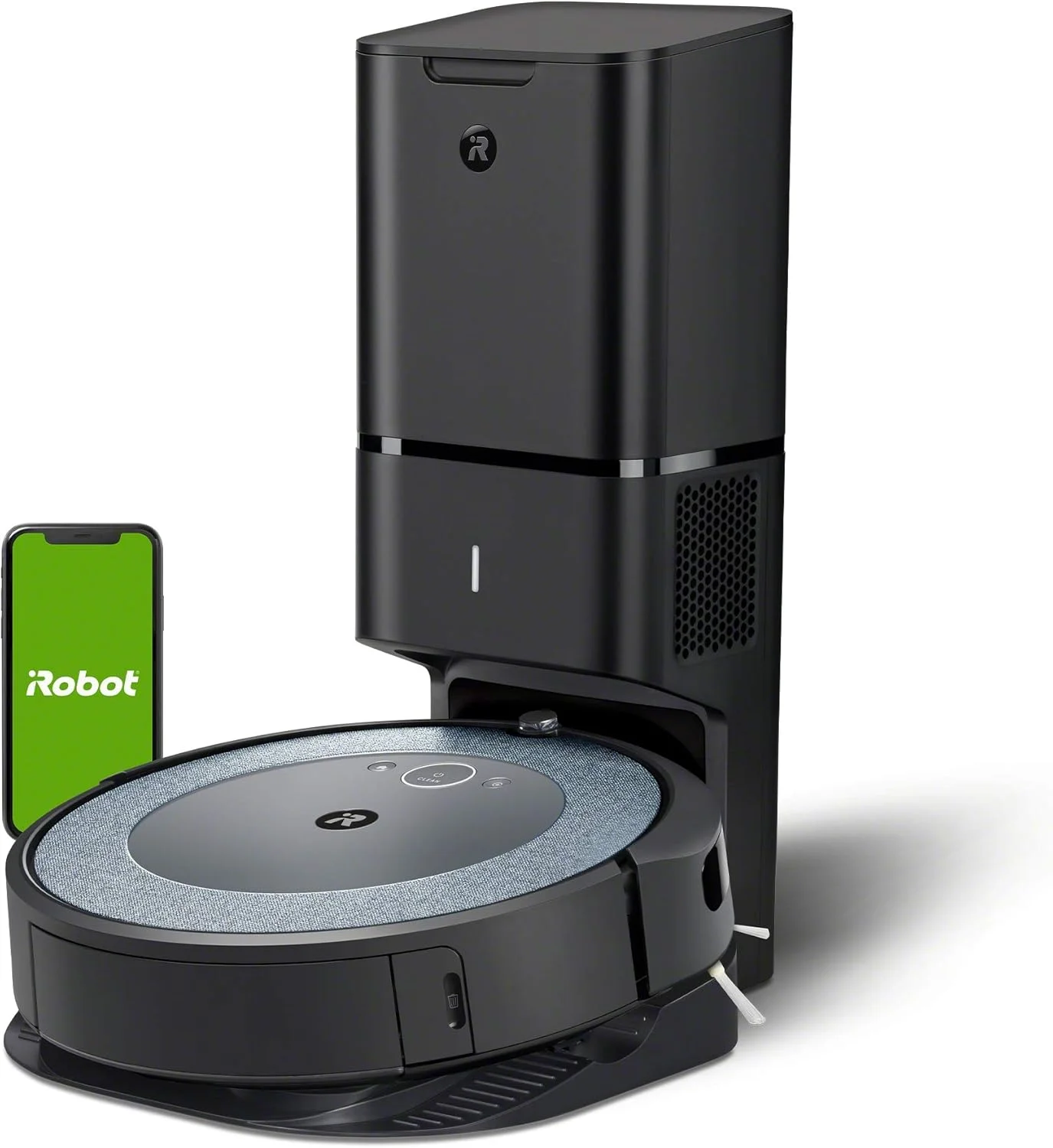 جاروبرقی رباتیک نقشه بردار متصل Irobot Roomba i3+ (3552) با تخلیه خودکار زباله - برس های لاستیکی دوگانه چند سطحی - ایده آل برای حیوانات خانگی