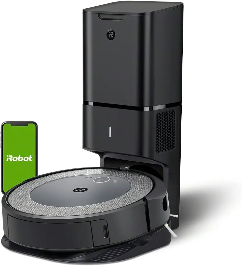 جاروبرقی رباتیک Irobot Roomba I3+ (3550) با تخلیه خودکار خاک - تخلیه خودکار تا 60 روز، اتصال Wi-Fi، نقشه برداری، سازگار با الکسا، ایده آل برای موی حیوانات خانگی، فرش، بافت خنثی