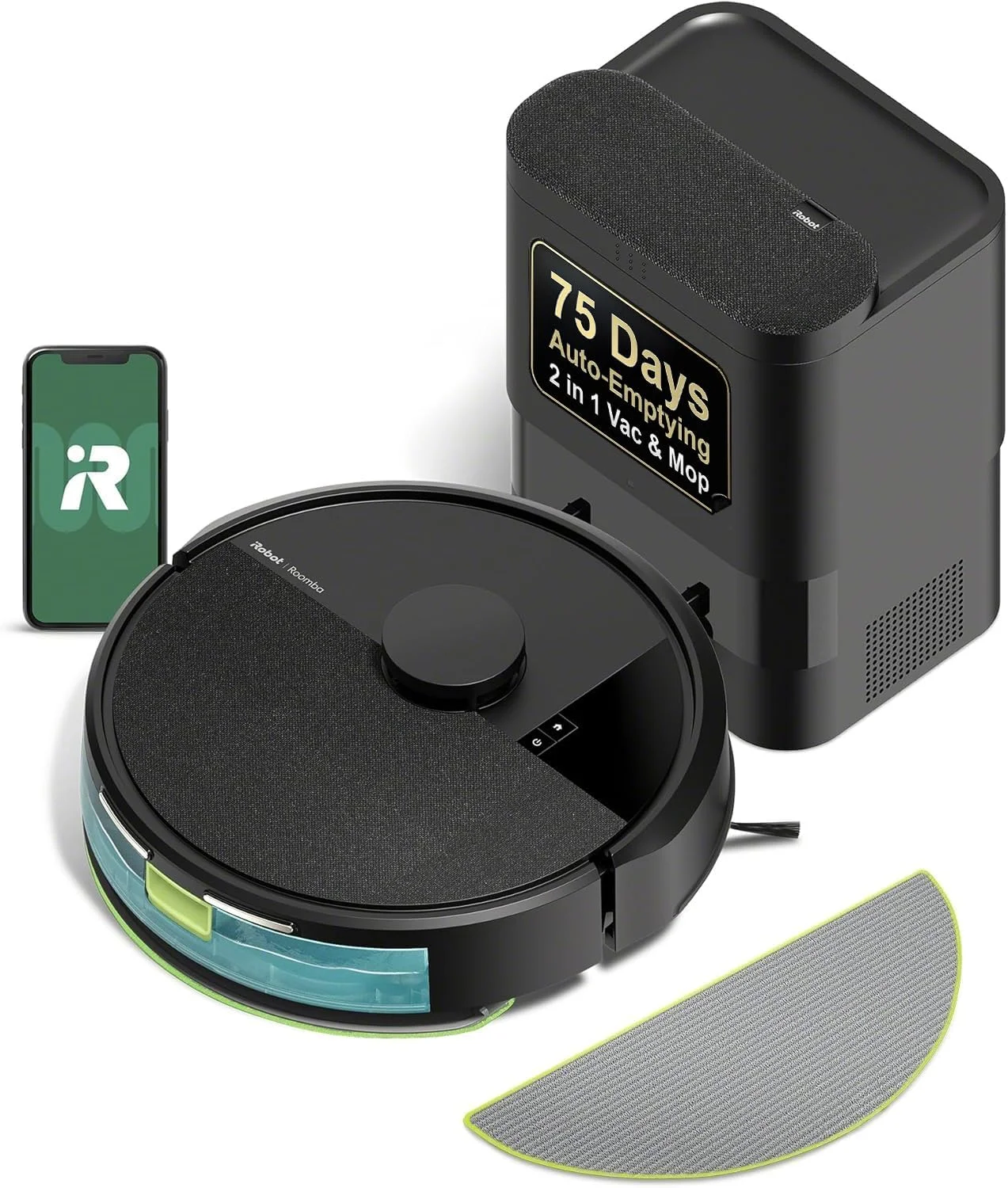 ربات جاروبرقی و تی شوی ترکیبی iRobot Roomba 104 به همراه داک تخلیه خودکار