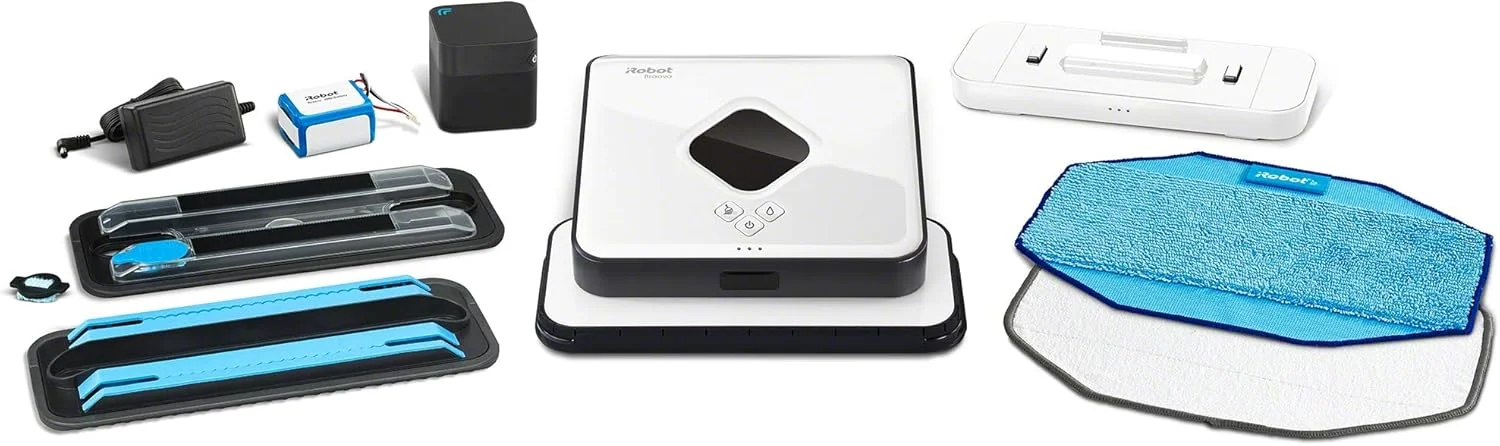 مجموعه ربات جاروبرقی iRobot Roomba 960 به همراه ربات تمیز کننده Braava 390t: Roomba جارو می کشد و Braava تمیز می کند، قدرت پاک کنندگی بالا بر روی همه سطوح، ایده آل برای موی حیوانات خانگی و فضاهای بزرگ، کنترل از طریق اپلیکیشن مجموعه ربات جاروبرقی iRobot Roomba 960 به همراه ربات تمیز کننده Braava 390t: Roomba جارو می کشد و Braava تمیز می کند، قدرت پاک کنندگی بالا بر روی همه سطوح، ایده آل برای موی حیوانات خانگی و فضاهای بزرگ، کنترل از طریق اپلیکیشن
