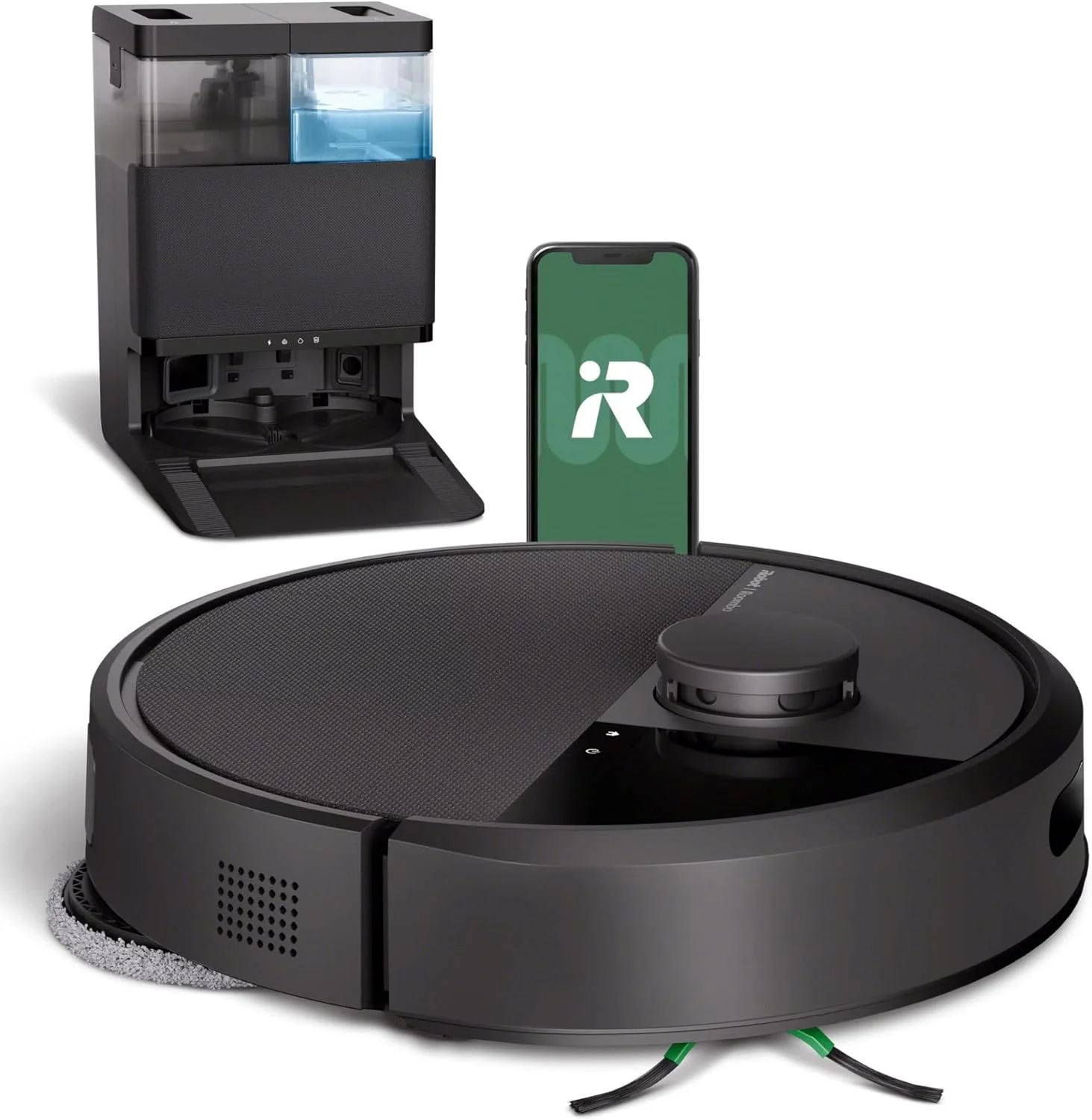 ربات جاروبرقی و تی شوی ترکیبی iRobot ROOMBA PLUS 405 به همراه AutoWash Dock، مشکی
