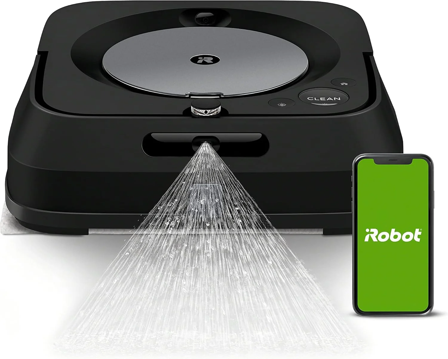 iRobot Braava Jet m6 6113 ربات طی کشی نهایی - اتصال Wi-Fi، اسپری دقیق جت، نقشه برداری هوشمند، سازگار با الکسا، ایده آل برای چندین اتاق، شارژ و از سرگیری، گرافیت