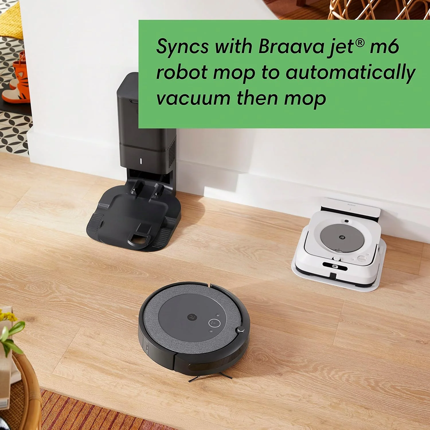جاروبرقی رباتیک Irobot Roomba I3+ (3550) با تخلیه خودکار خاک - تخلیه خودکار تا 60 روز، اتصال Wi-Fi، نقشه برداری، سازگار با الکسا، ایده آل برای موی حیوانات خانگی، فرش، بافت خنثی جاروبرقی رباتیک Irobot Roomba I3+ (3550) با تخلیه خودکار خاک - تخلیه خودکار تا 60 روز، اتصال Wi-Fi، نقشه برداری، سازگار با الکسا، ایده آل برای موی حیوانات خانگی، فرش، بافت خنثی