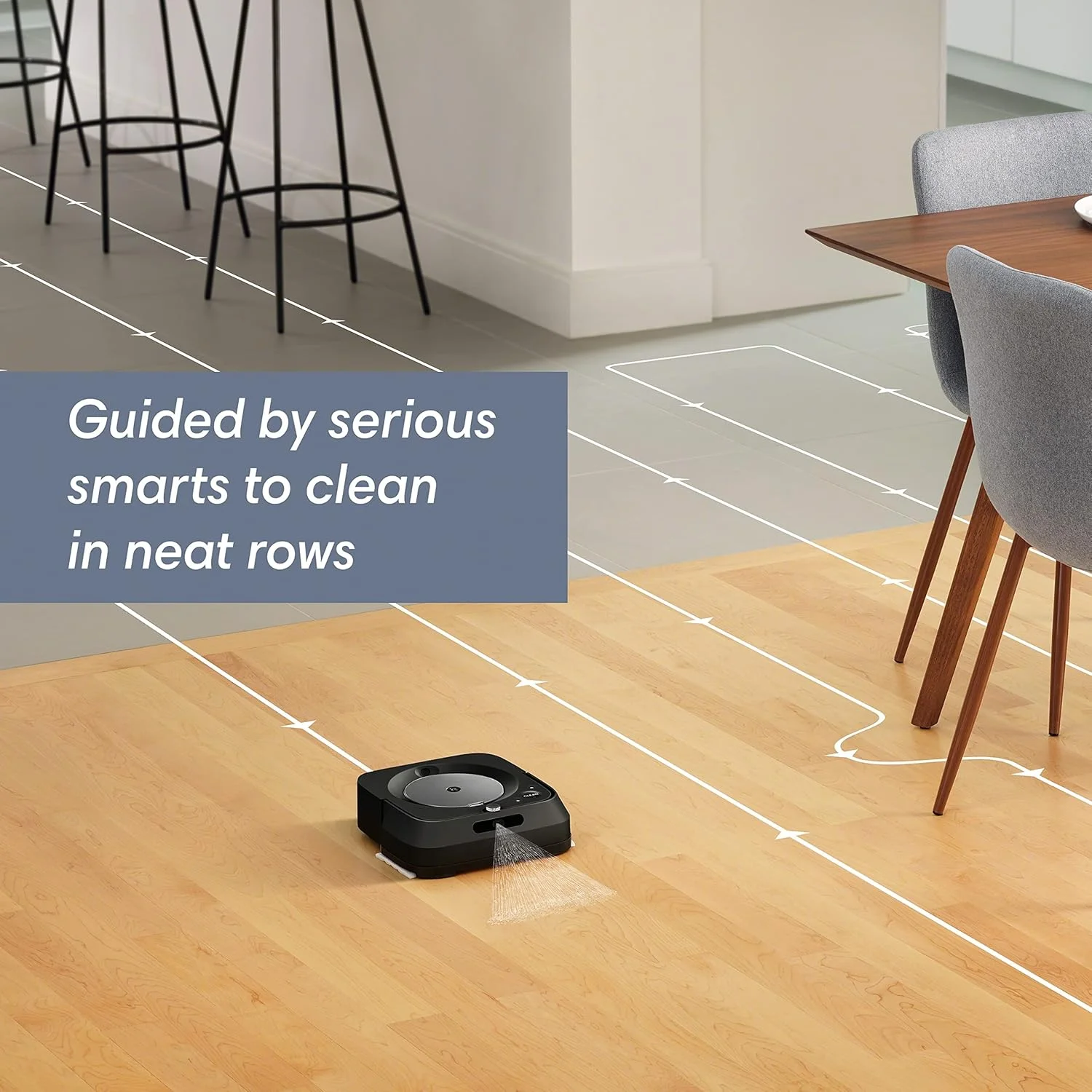 iRobot Braava Jet m6 6113 ربات طی کشی نهایی - اتصال Wi-Fi، اسپری دقیق جت، نقشه برداری هوشمند، سازگار با الکسا، ایده آل برای چندین اتاق، شارژ و از سرگیری، گرافیت iRobot Braava Jet m6 6113 ربات طی کشی نهایی - اتصال Wi-Fi، اسپری دقیق جت، نقشه برداری هوشمند، سازگار با الکسا، ایده آل برای چندین اتاق، شارژ و از سرگیری، گرافیت