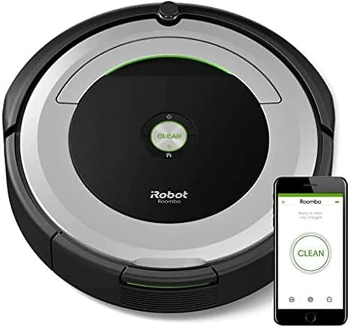 جاروبرقی رباتیک iRobot R694 نقره ای، مشکی، کنترل از طریق اپلیکیشن، سازگار با آمازون الکسا، سازگار با G