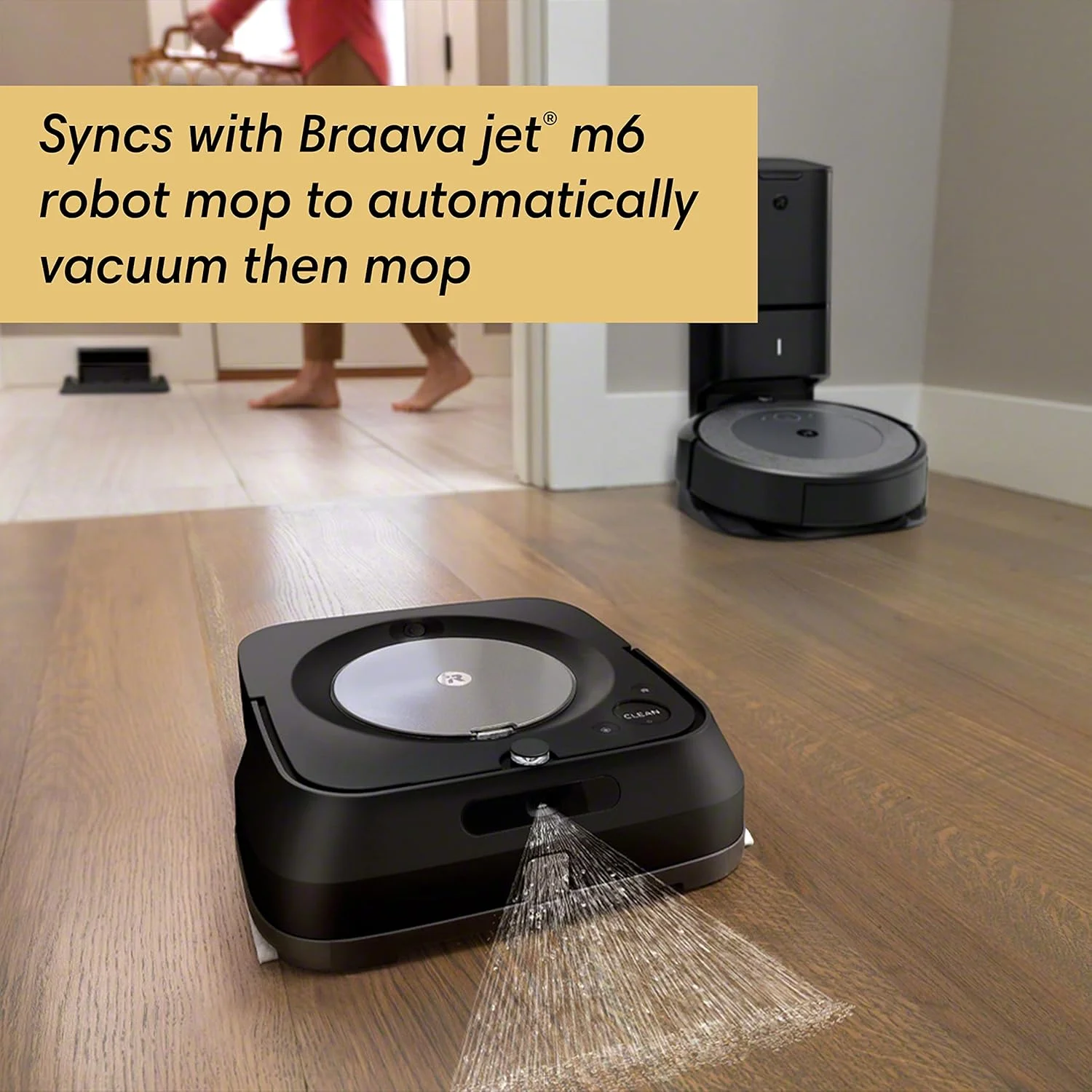 iRobot Braava Jet m6 6113 ربات طی کشی نهایی - اتصال Wi-Fi، اسپری دقیق جت، نقشه برداری هوشمند، سازگار با الکسا، ایده آل برای چندین اتاق، شارژ و از سرگیری، گرافیت iRobot Braava Jet m6 6113 ربات طی کشی نهایی - اتصال Wi-Fi، اسپری دقیق جت، نقشه برداری هوشمند، سازگار با الکسا، ایده آل برای چندین اتاق، شارژ و از سرگیری، گرافیت